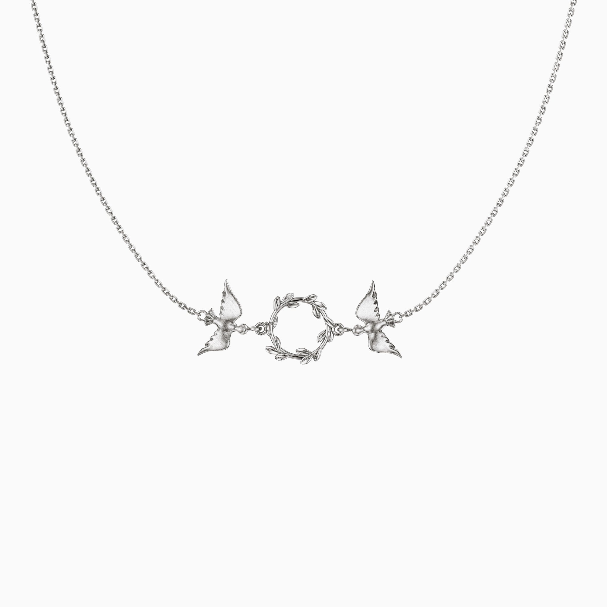 Dove Olive Branch Necklace - vanimy