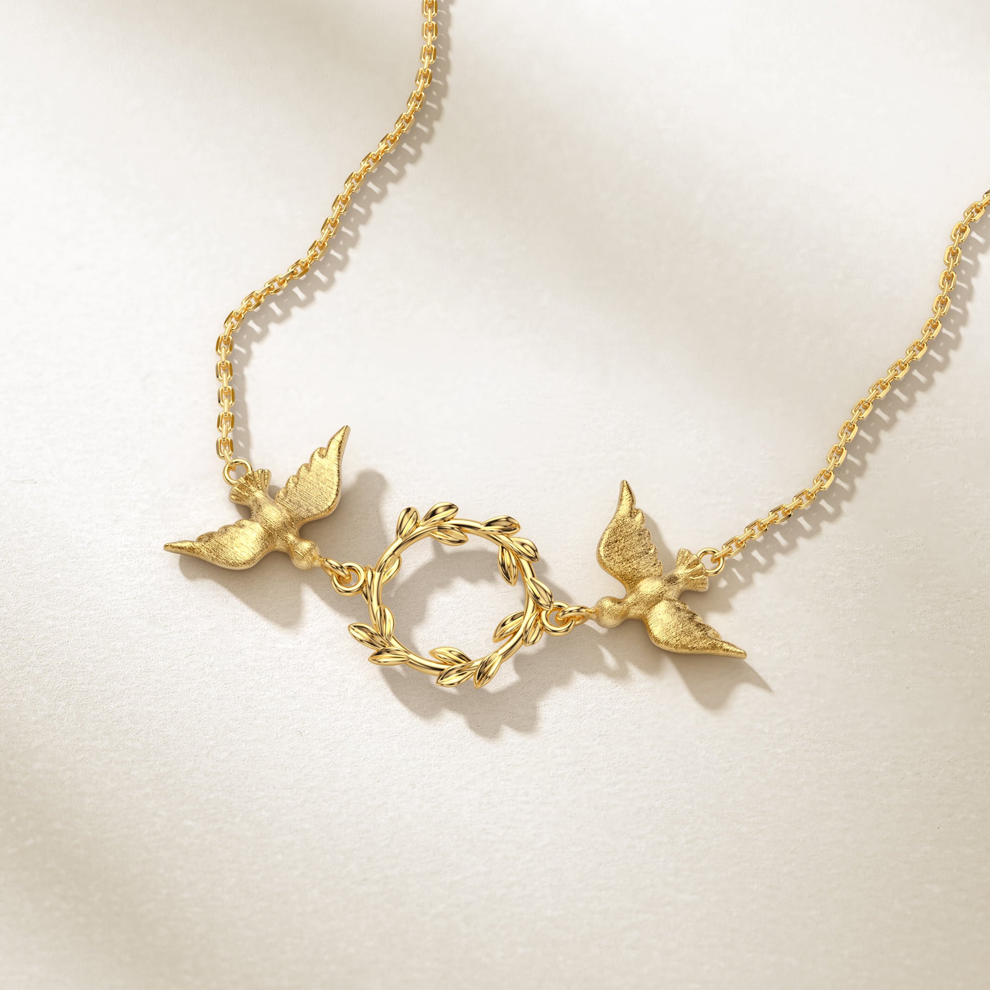 Dove Olive Branch Necklace - vanimy