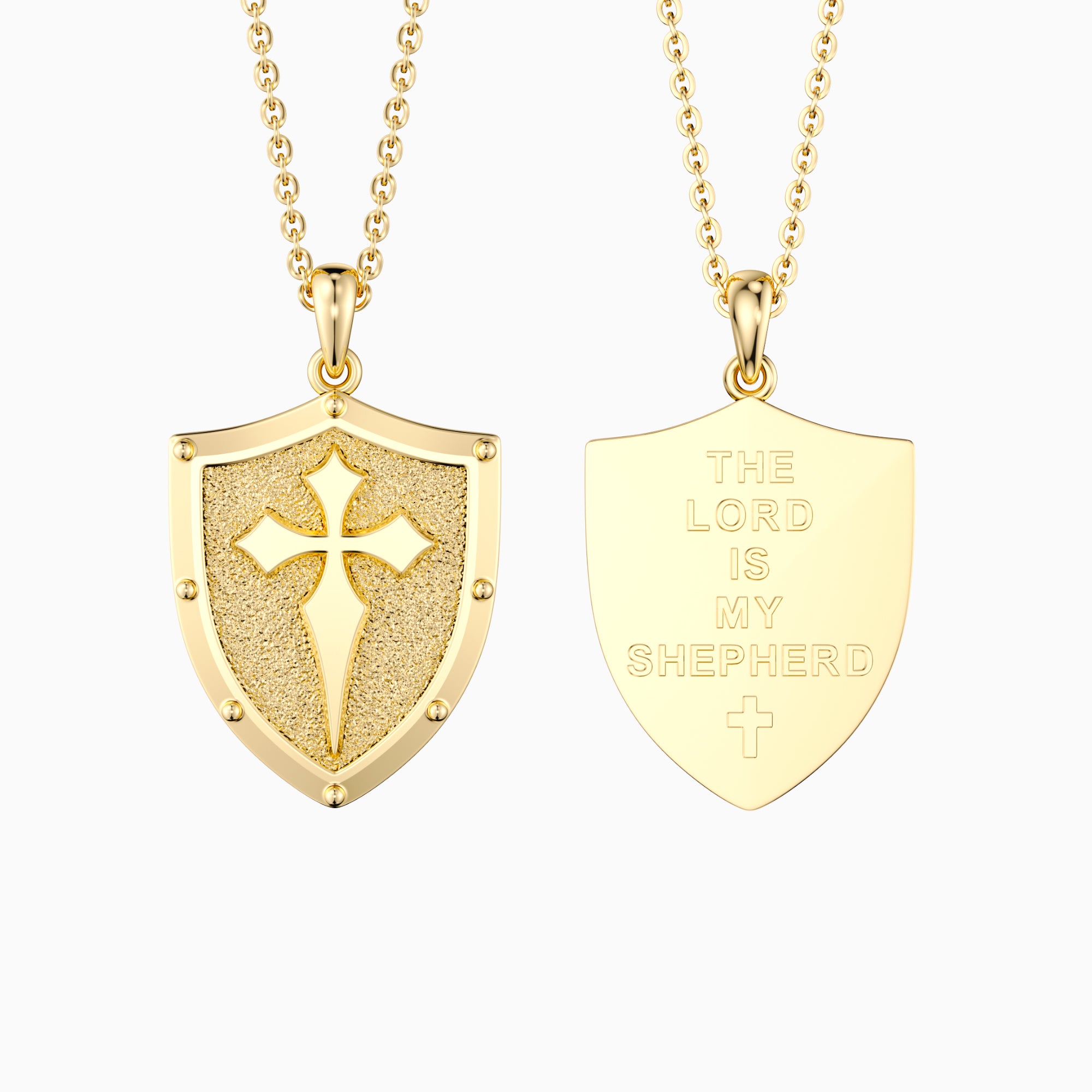 The Guardian Shield Cross Protection Pendant Medallion Necklace - vanimy