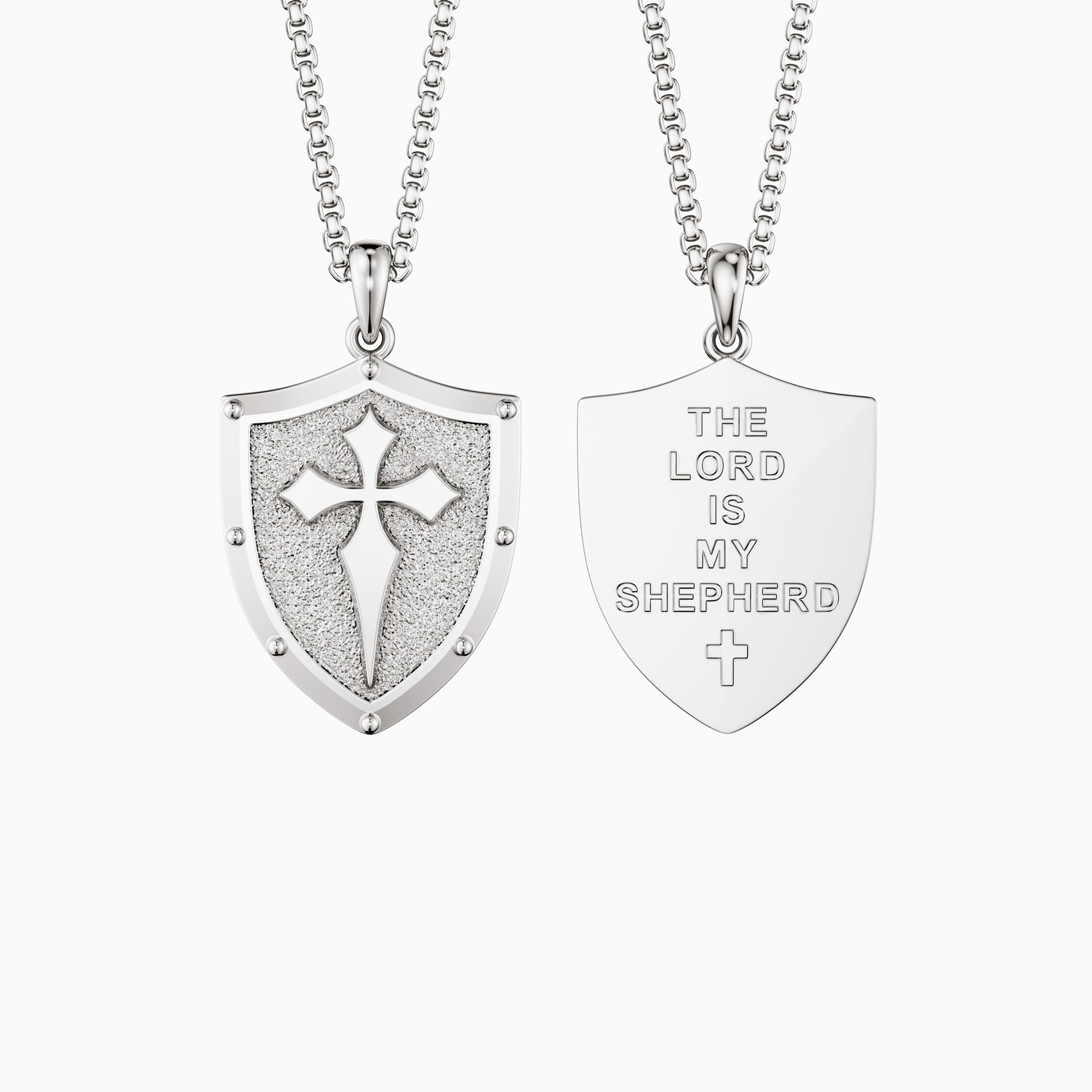 The Guardian Shield Cross Protection Pendant Medallion Necklace - vanimy