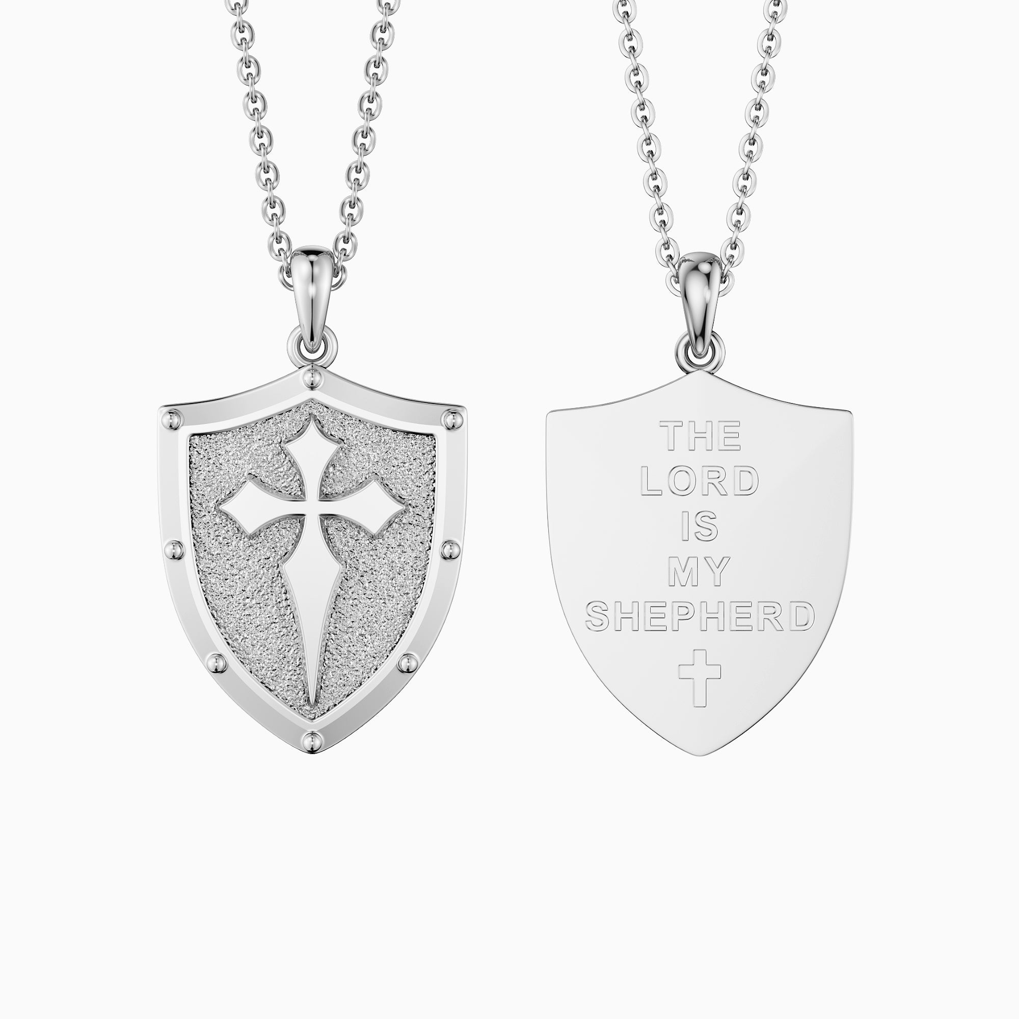 The Guardian Shield Cross Protection Pendant Medallion Necklace - vanimy