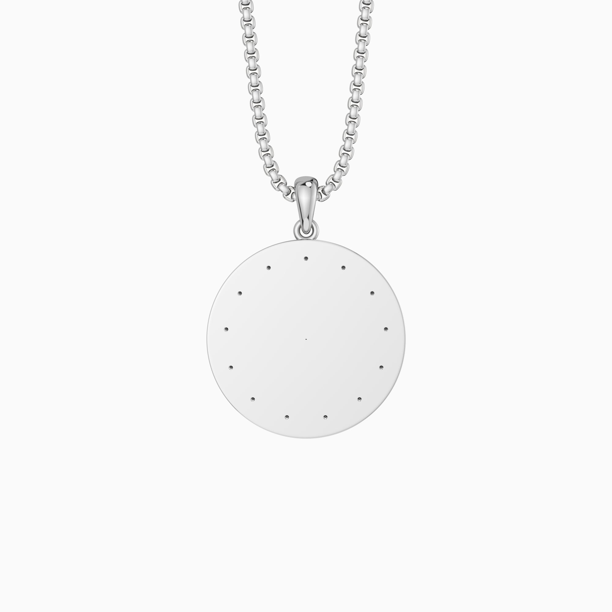 Personalized Cross Crown of Thorns Medallion Necklace - vanimy