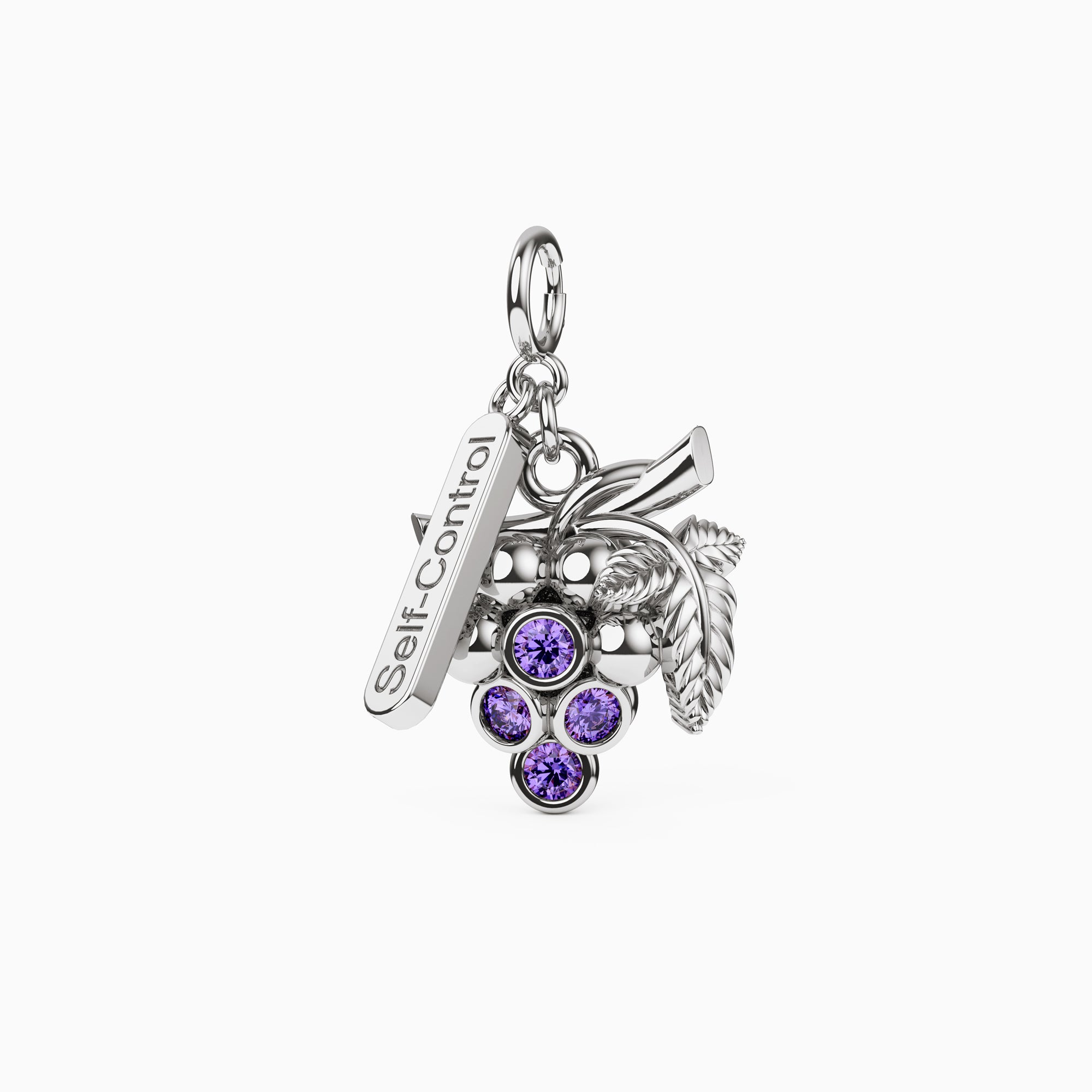 Fruits of Spirit Self-Control Grape Charm - vanimy