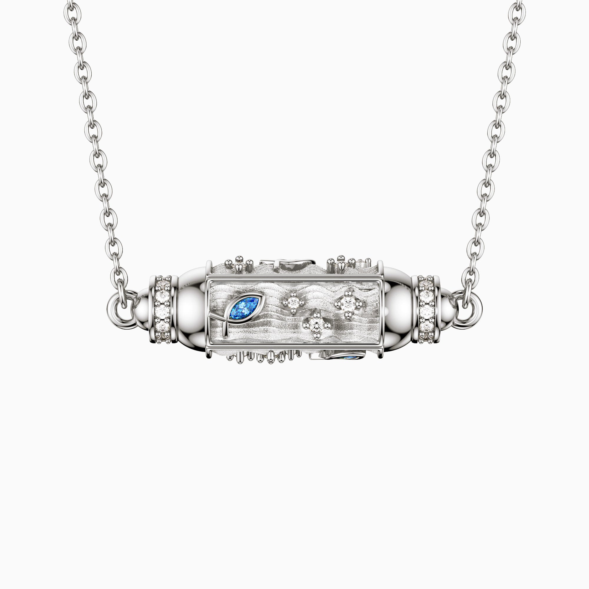 Unity Ichthys Spinner Anxiety Relief Pendant Necklace - vanimy