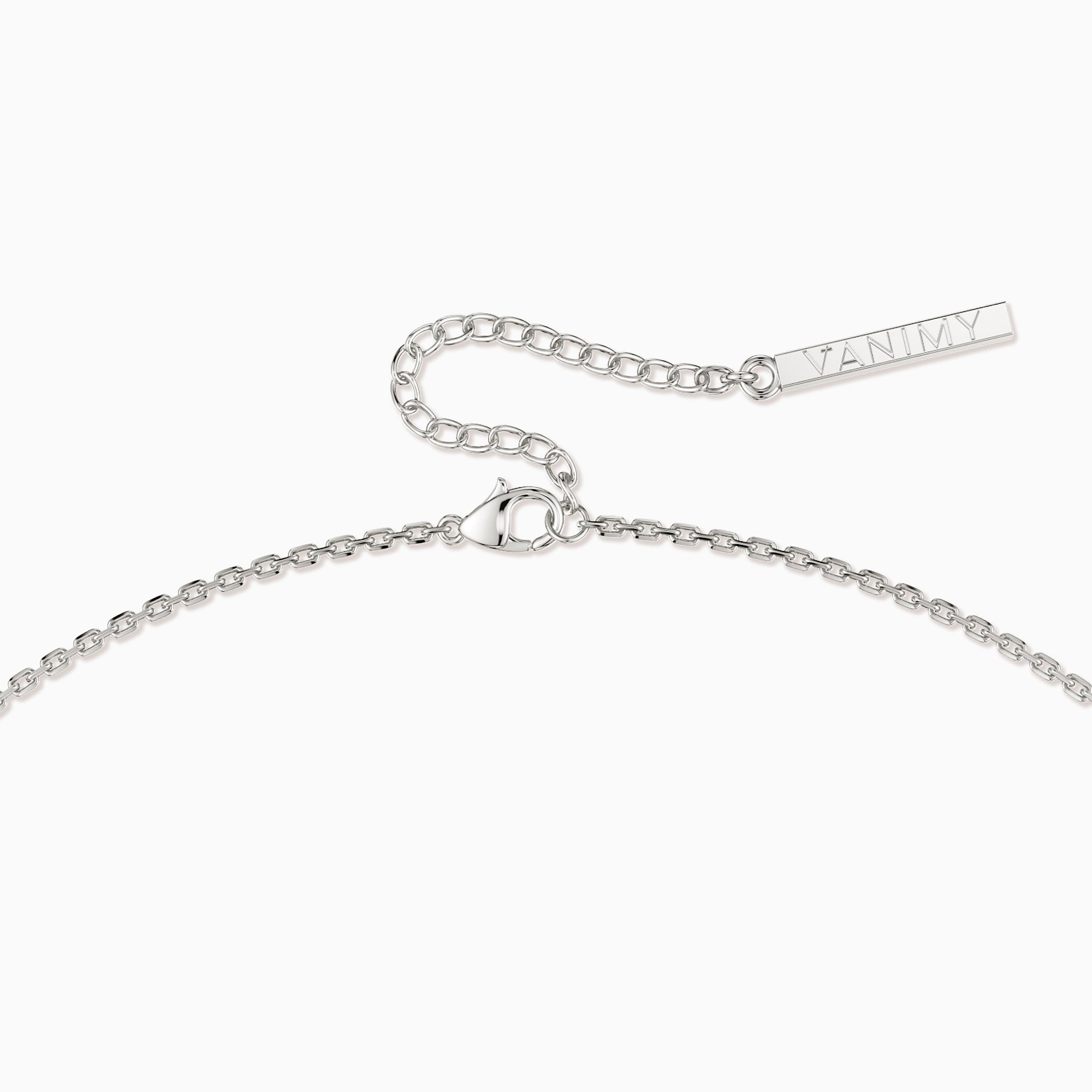 Pave Five Hearts Station Necklace - vanimy