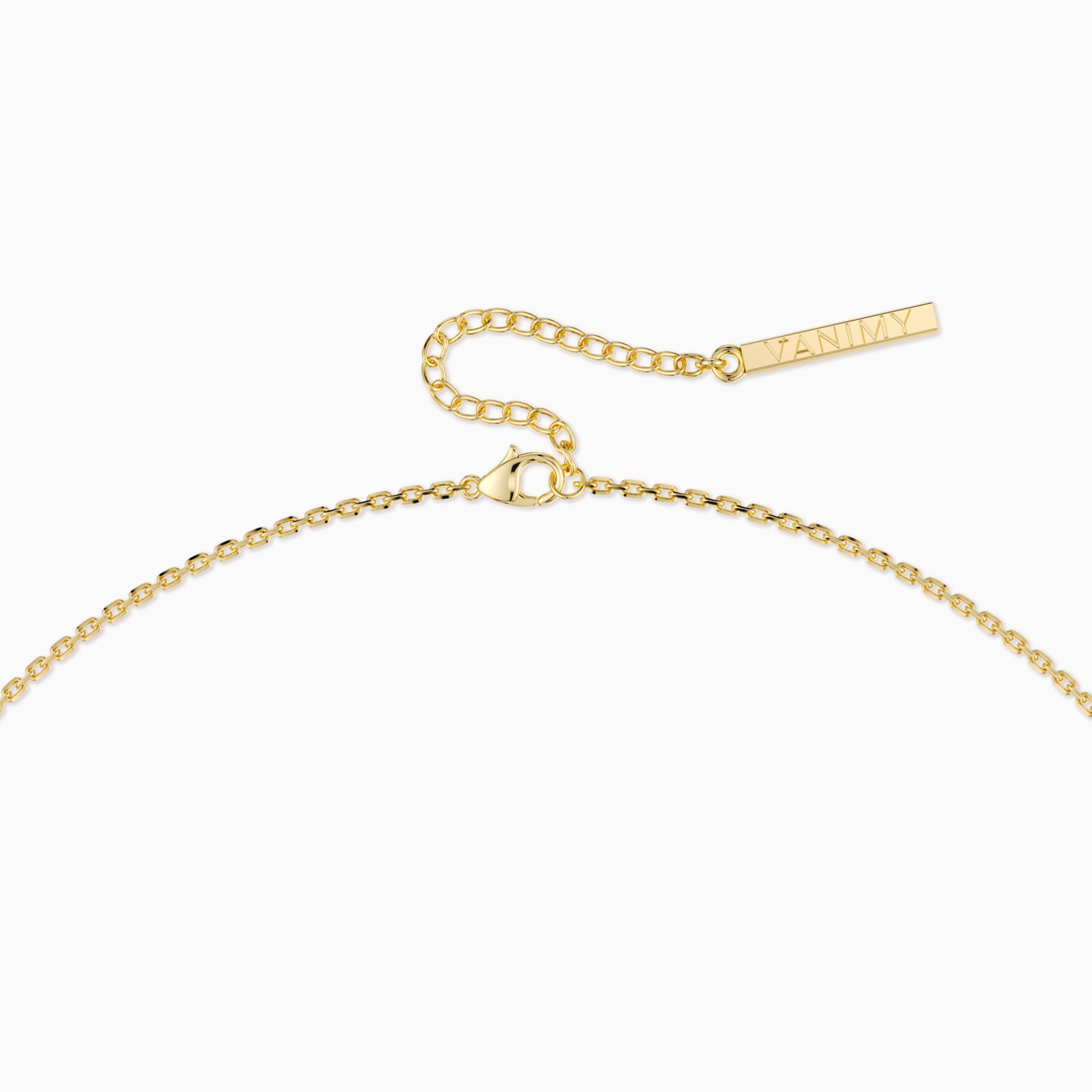 Beaded Bezel-Set Station Necklace - vanimy