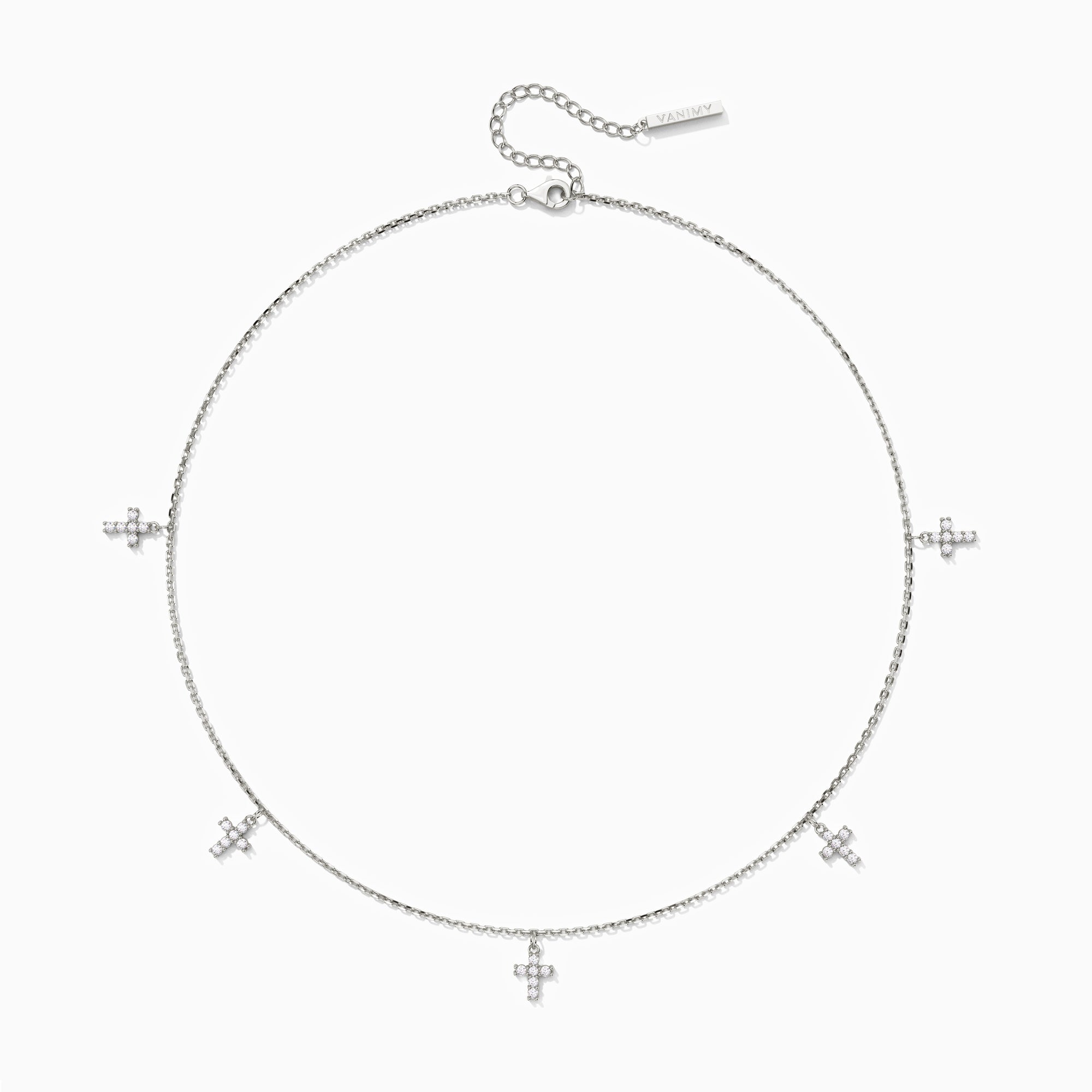 Five Cross Station Necklace