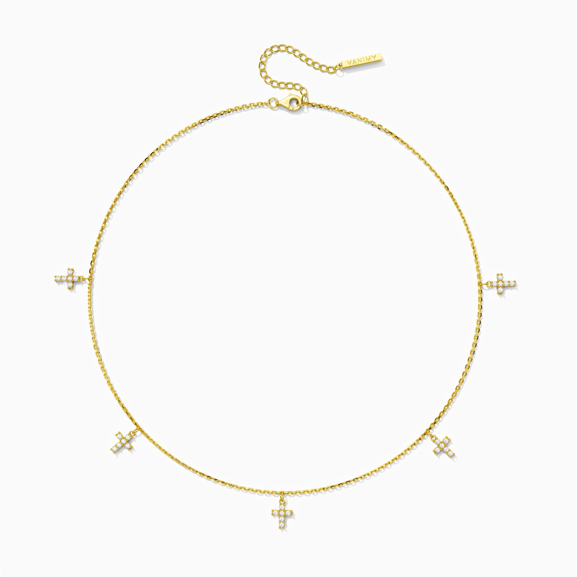 Five Cross Station Necklace
