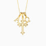 Alpha Omega Cross Pendant Necklace