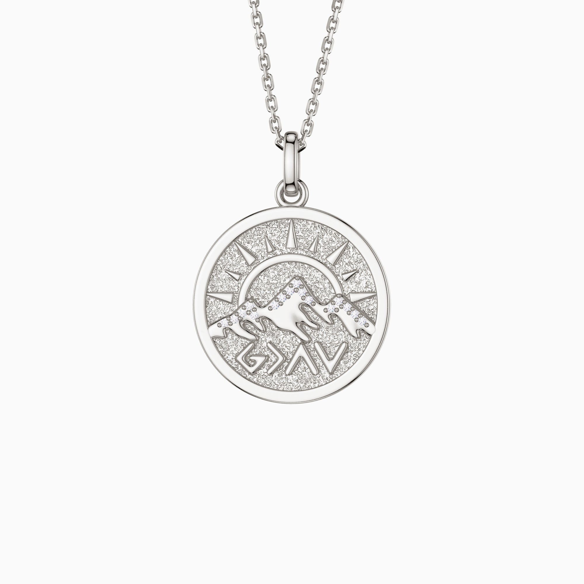 God is Greater Than Highs and Lows Pendant Medallion Necklace