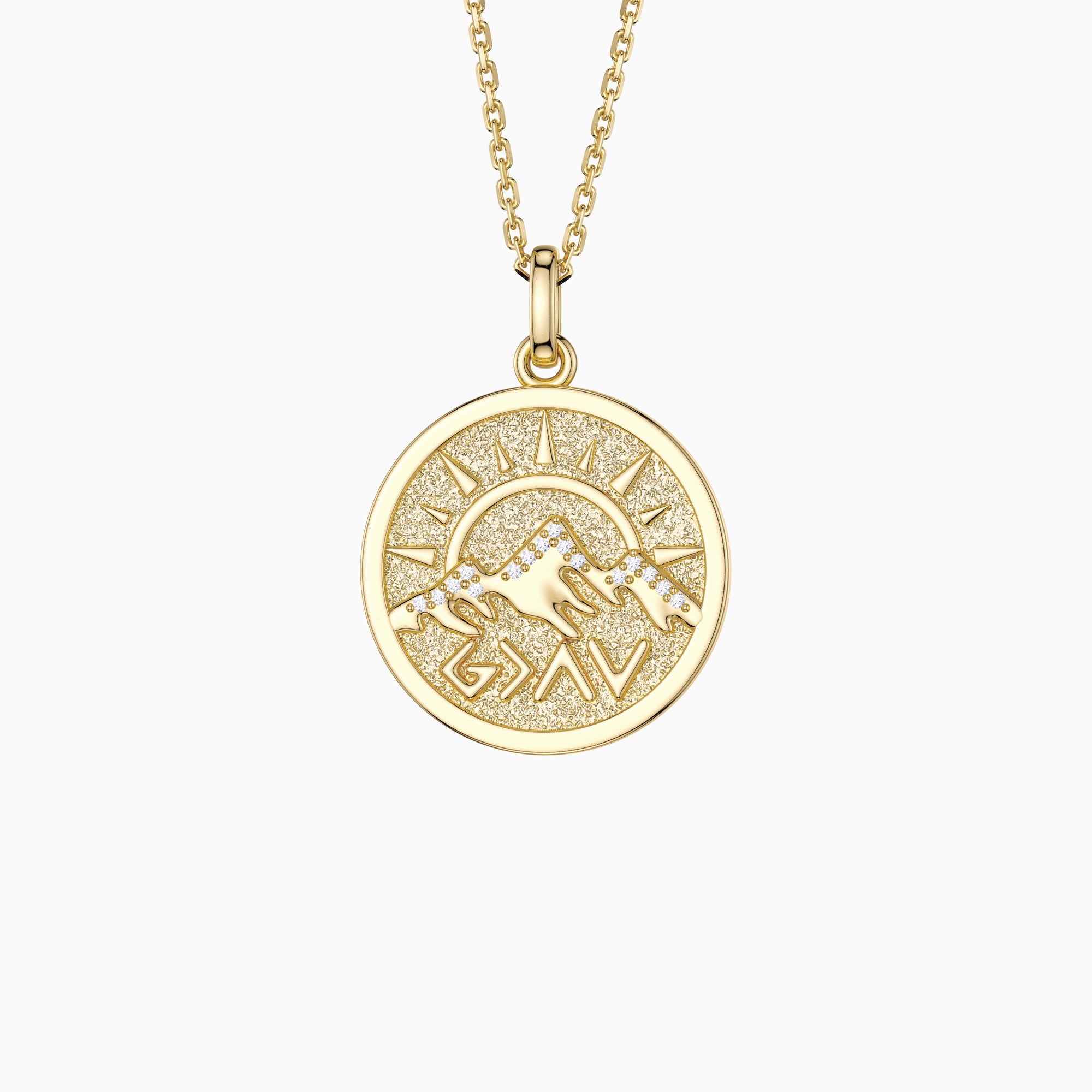 God is Greater Than Highs and Lows Pendant Medallion Necklace