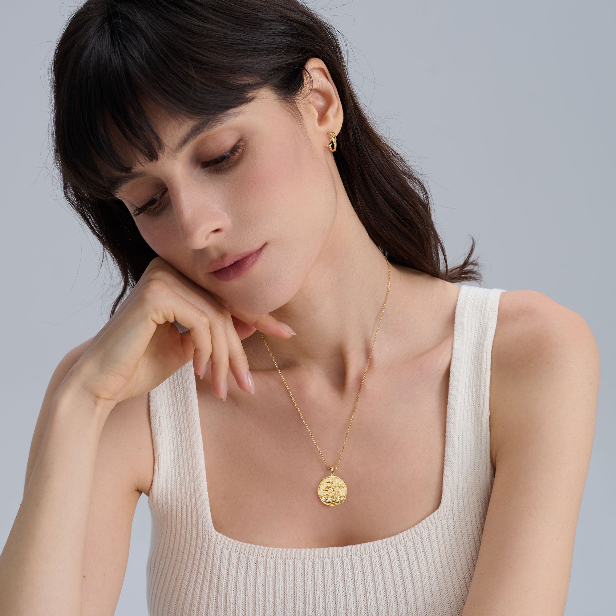Collier avec pendentif dauphin danse de l'océan Promised Land