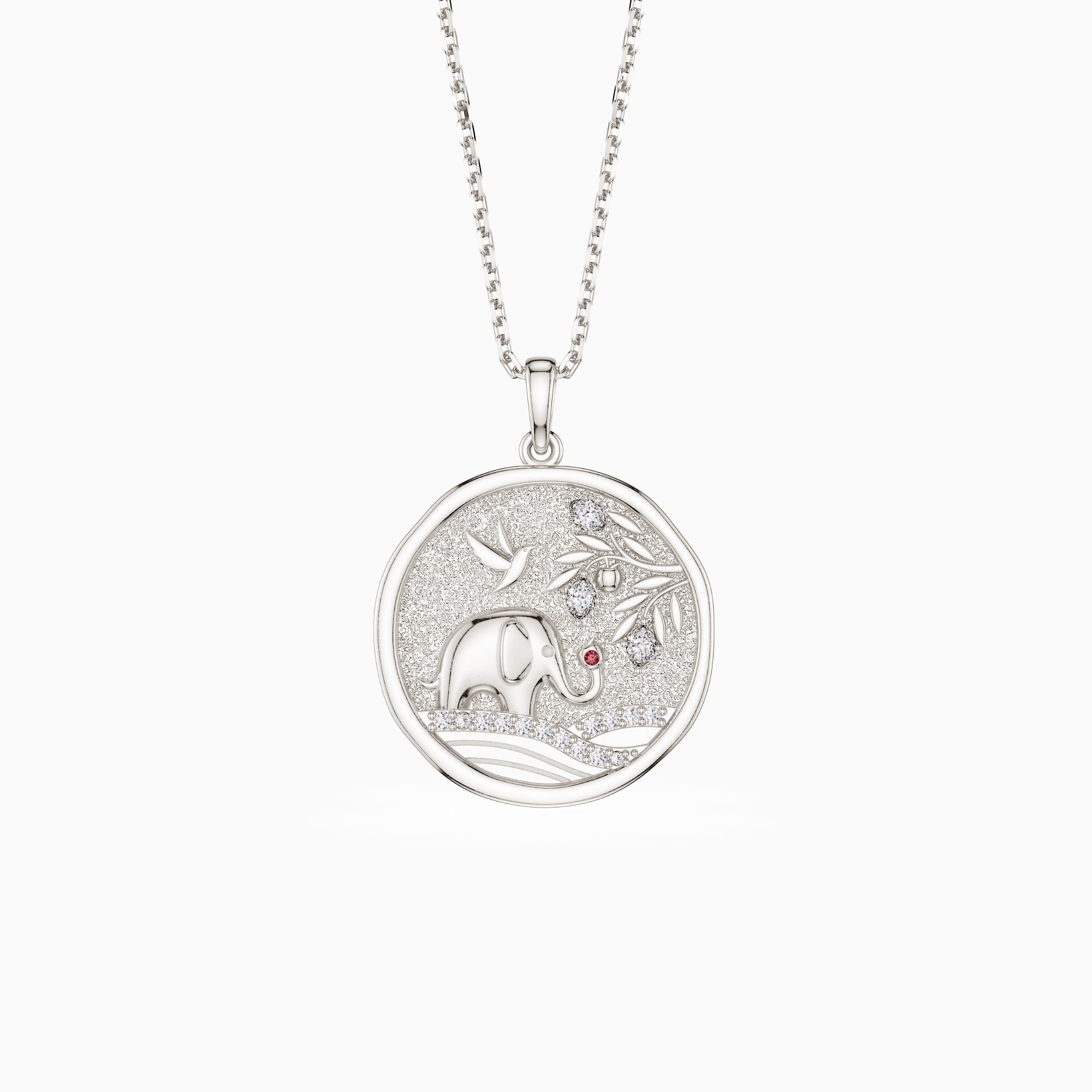 Promised Land Garden of Life Elephant Pendant Necklace