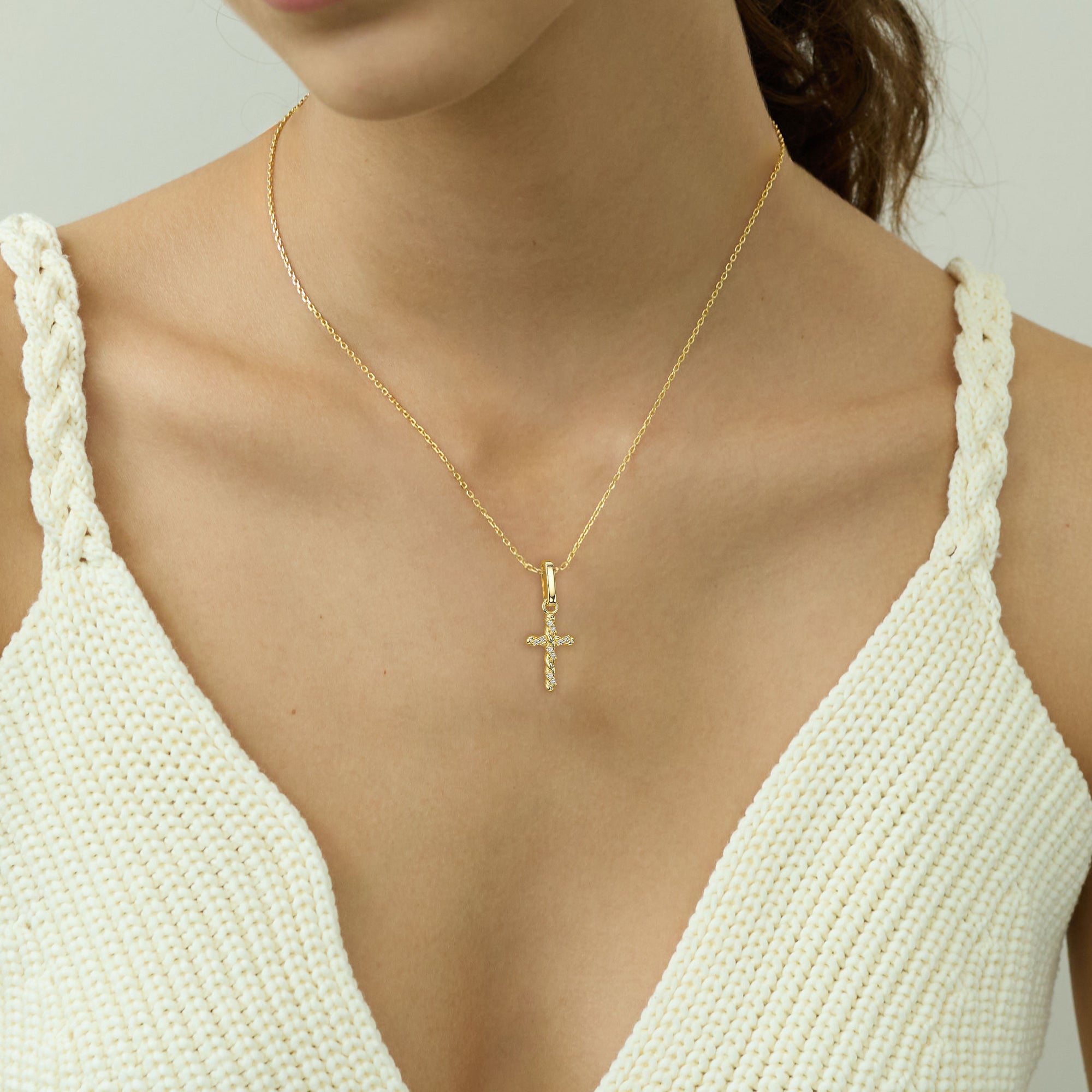 Knot Cross Charm Pendant