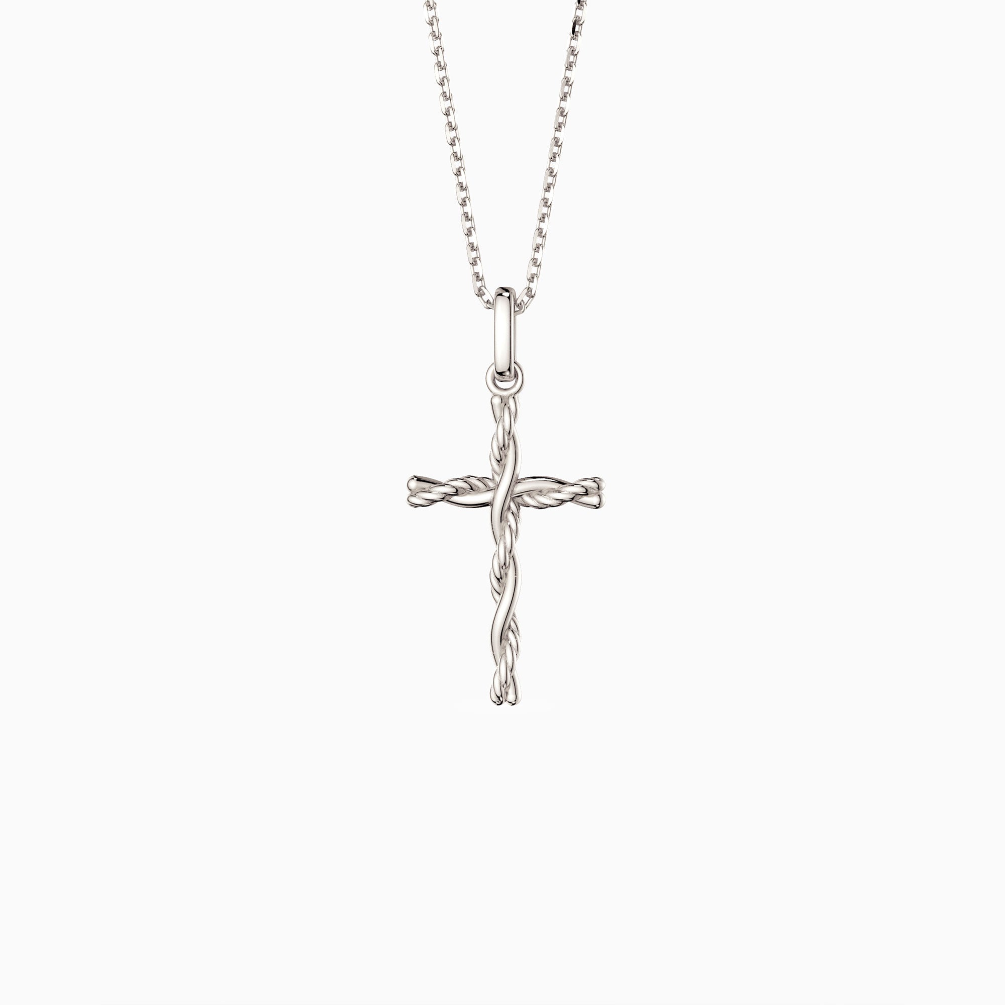 Halskette mit verflochtenem Knotenkreuz-Anhänger