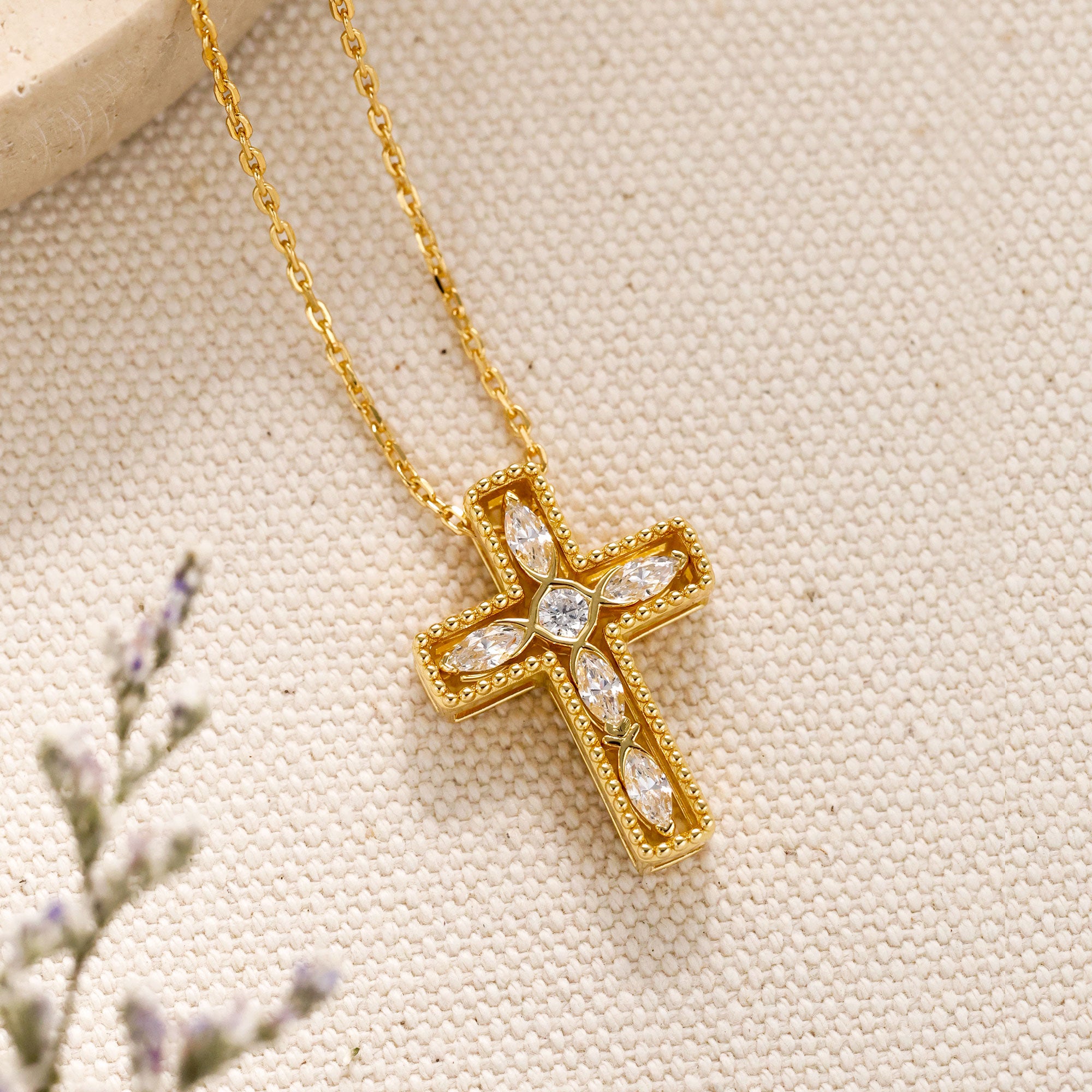 Vielseitige Halskette mit Ichthys-Kreuz-Anhänger