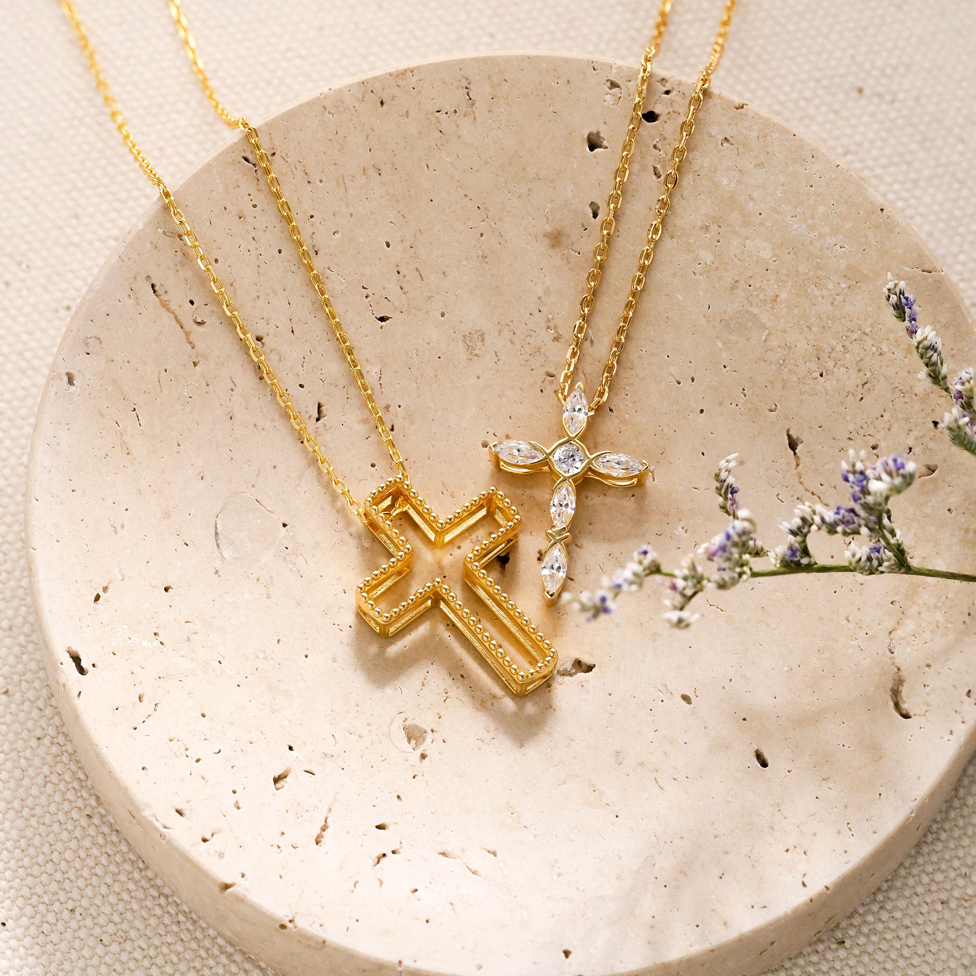 Vielseitige Halskette mit Ichthys-Kreuz-Anhänger