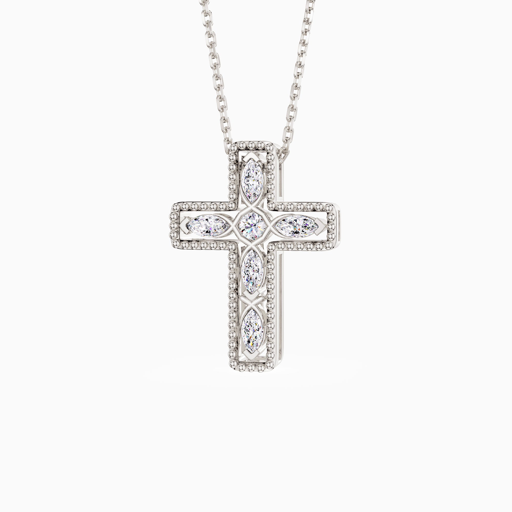 Vielseitige Halskette mit Ichthys-Kreuz-Anhänger