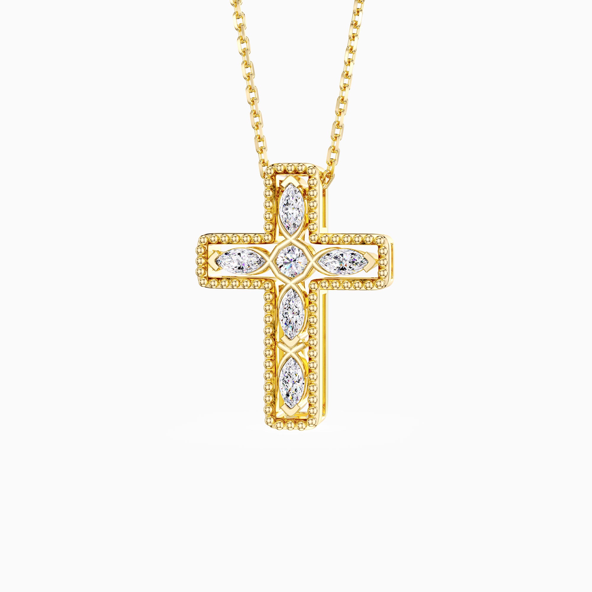Vielseitige Halskette mit Ichthys-Kreuz-Anhänger