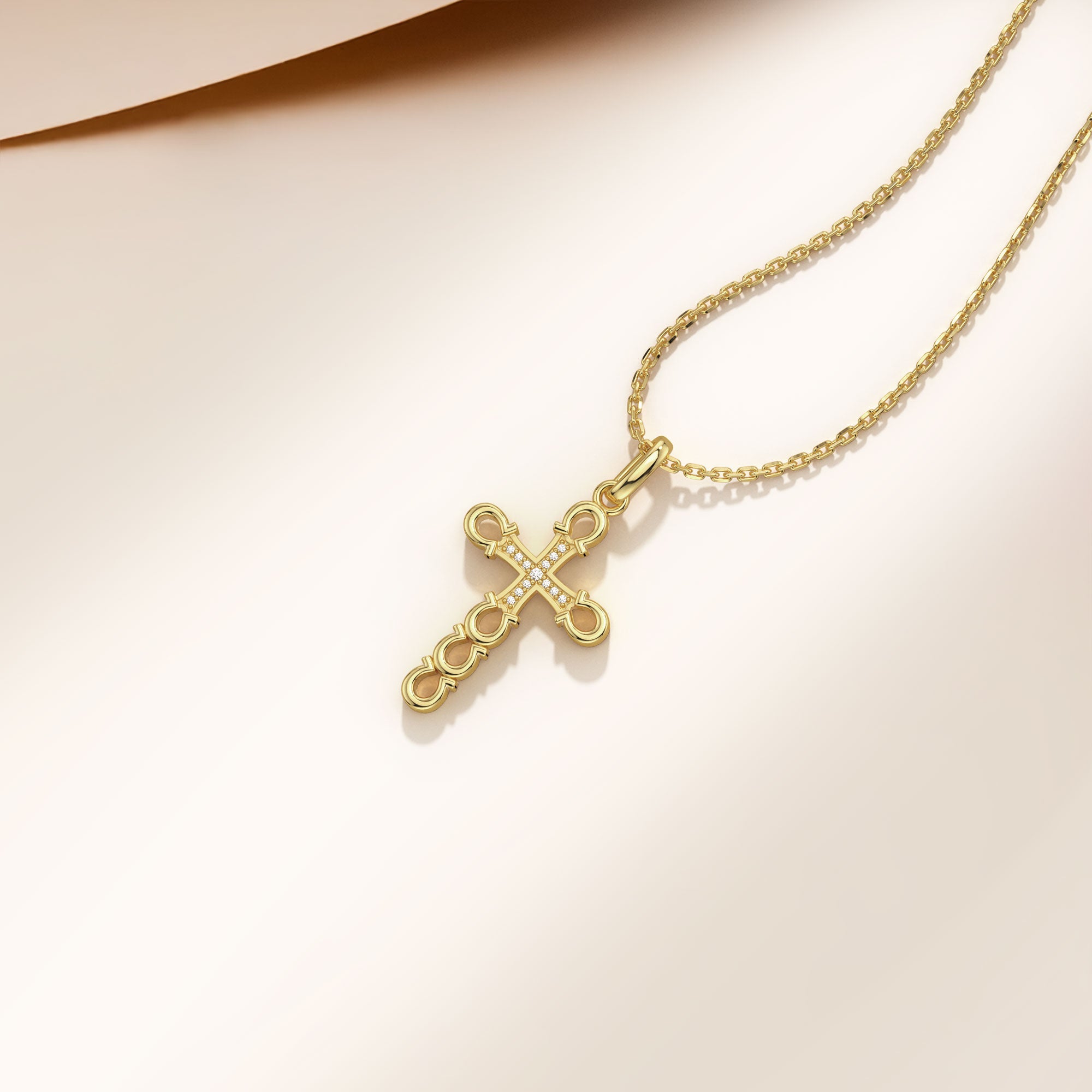 Halskette mit Hufeisenkreuz-Anhänger