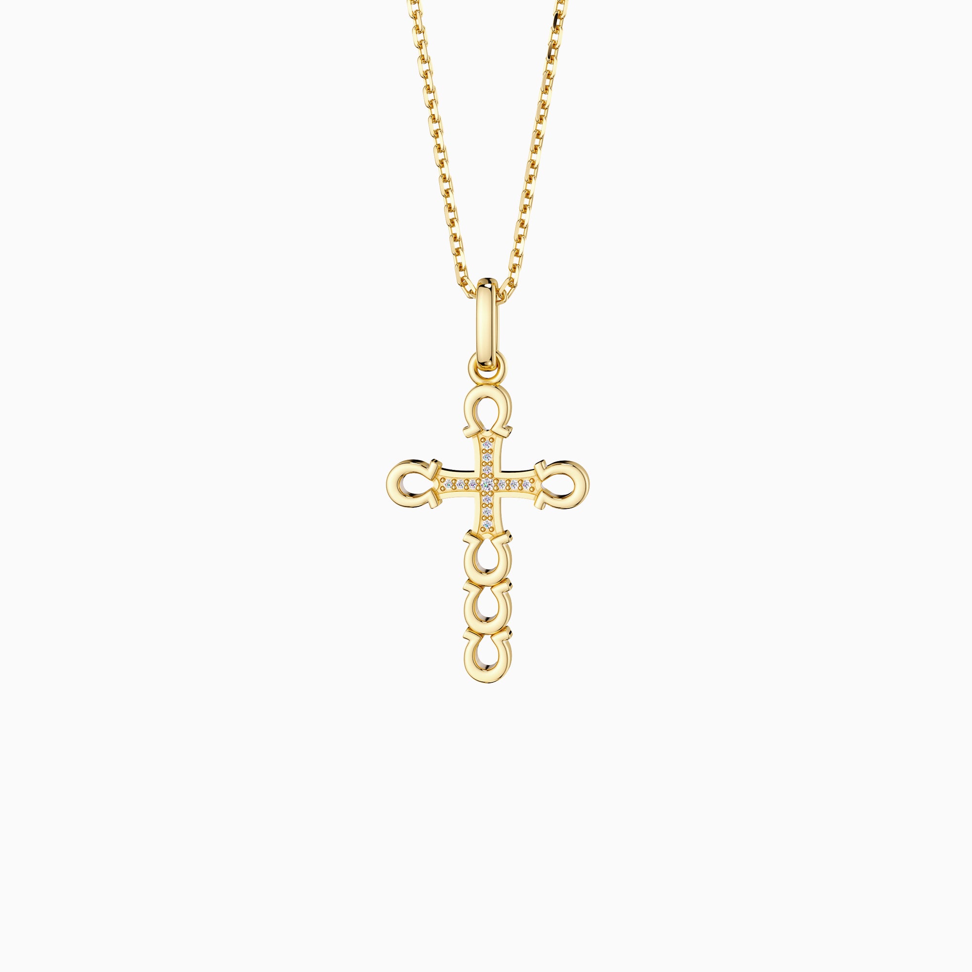 Halskette mit Hufeisenkreuz-Anhänger