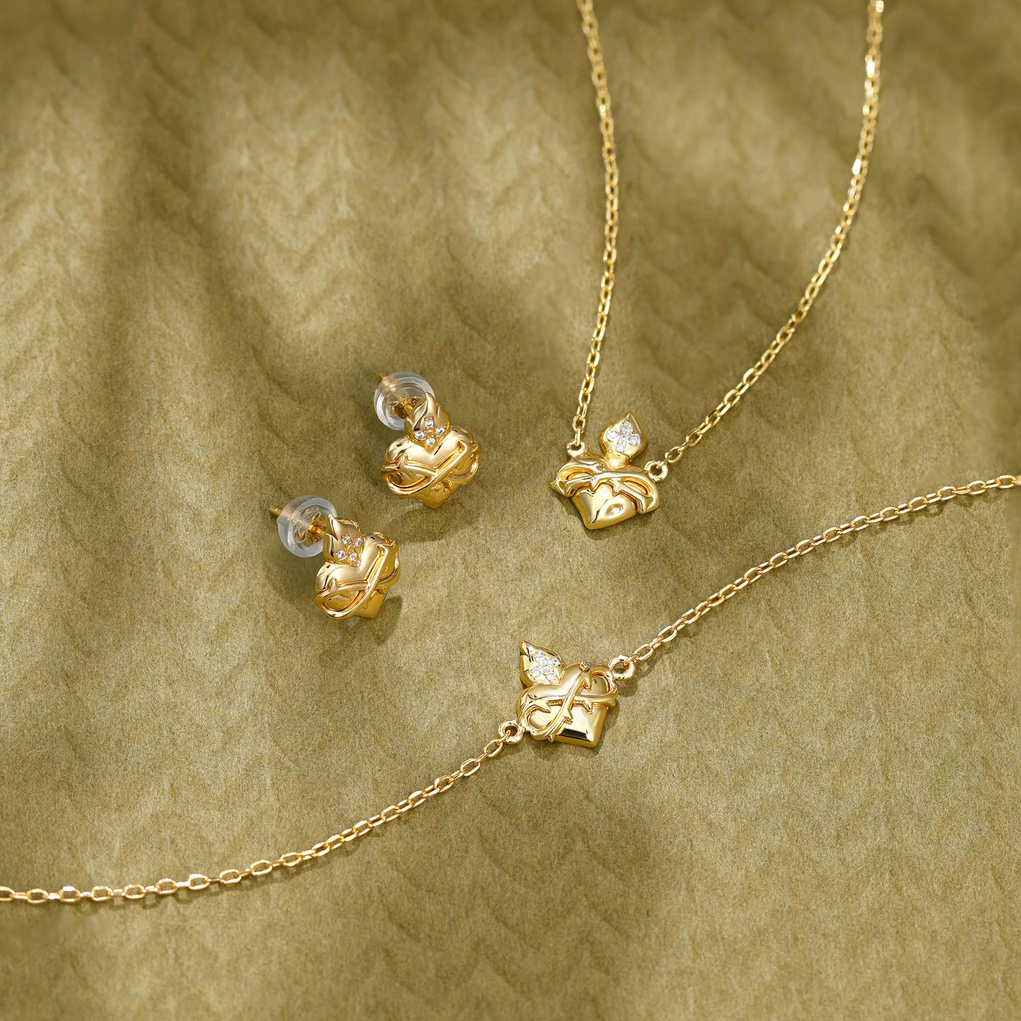 Collier Coeur Flamboyant