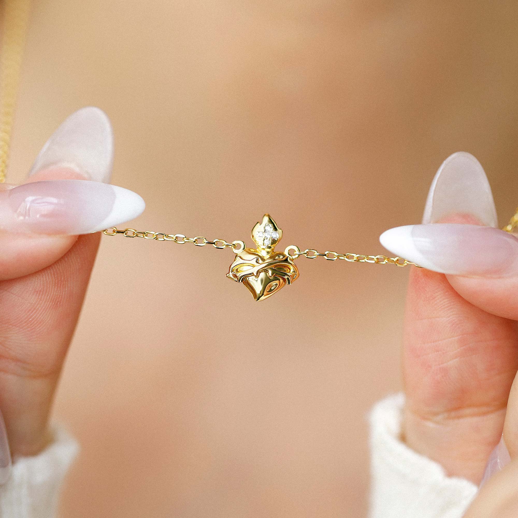 Collier Coeur Flamboyant