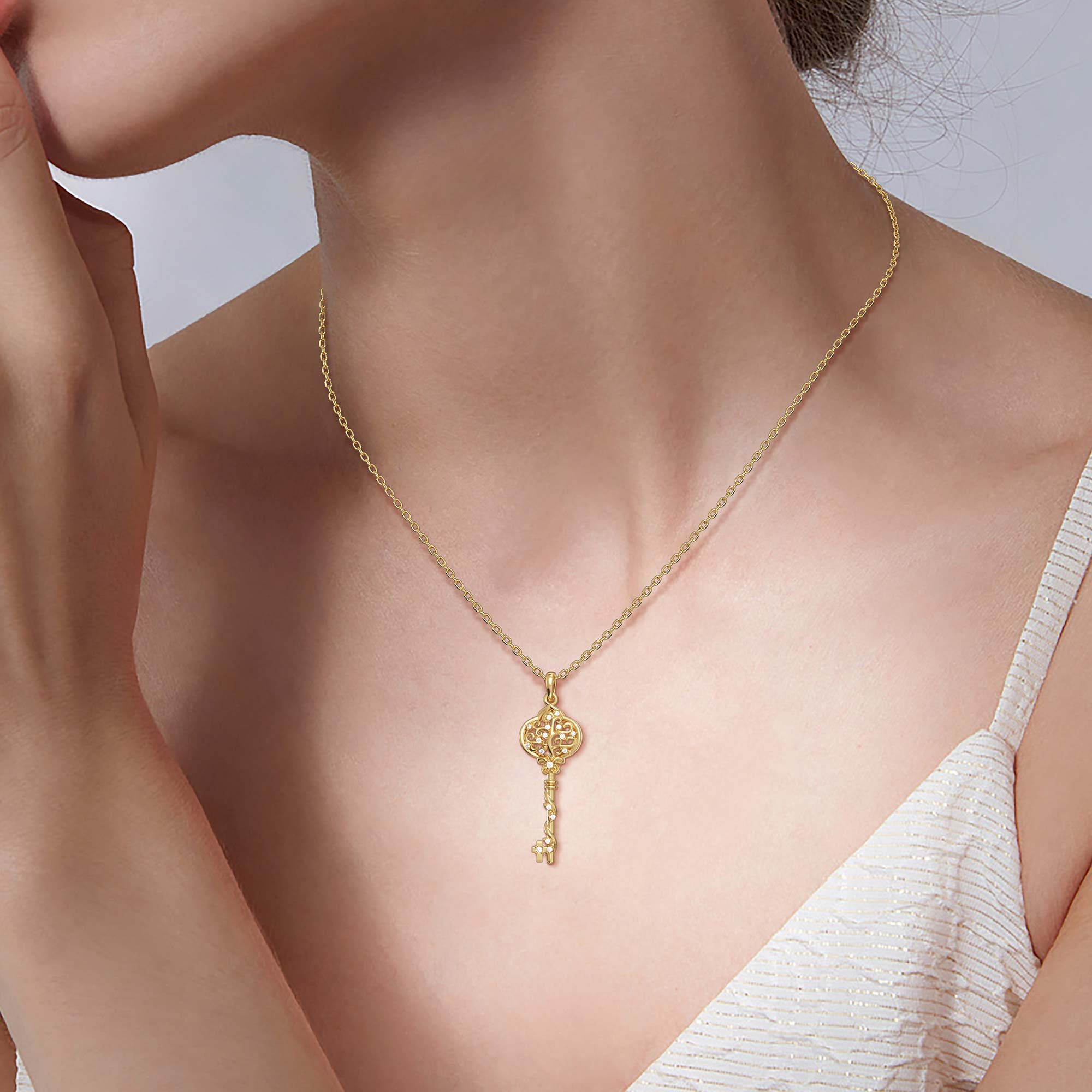 Manifestation Key to Growth Necklace