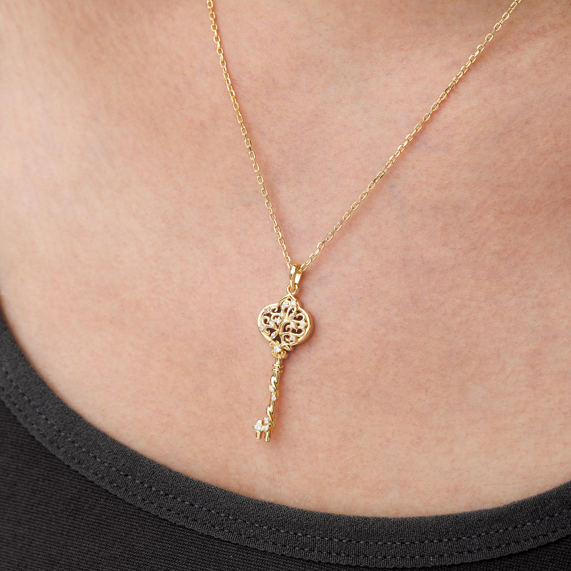 Manifestation Key to Growth Necklace