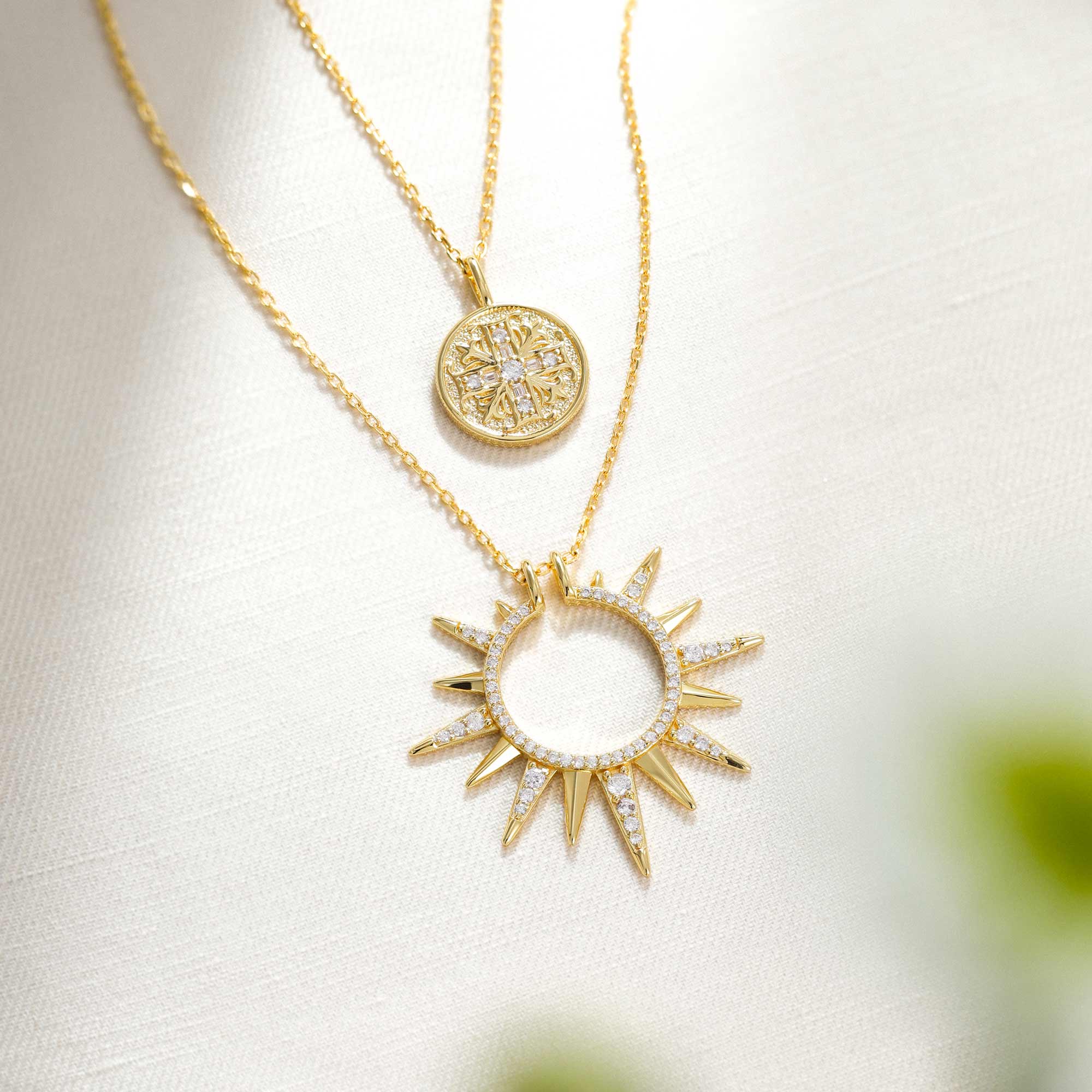 Byzantine Cross Medallion Necklace