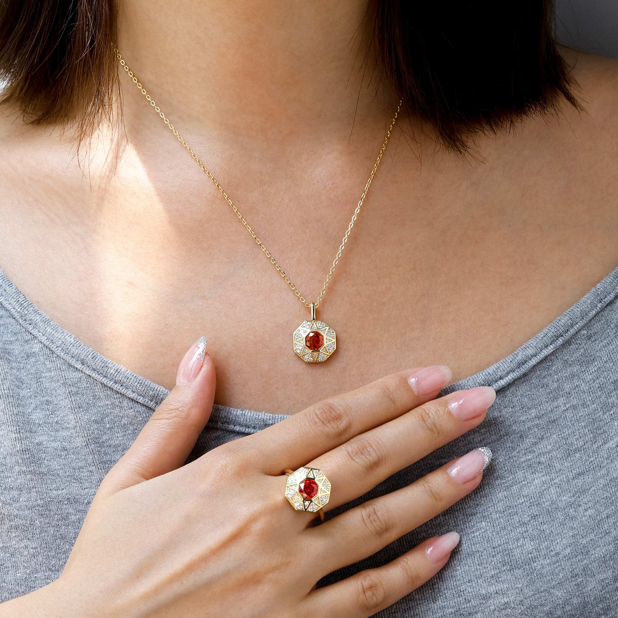 Radiant Light of Truth Octagon Necklace