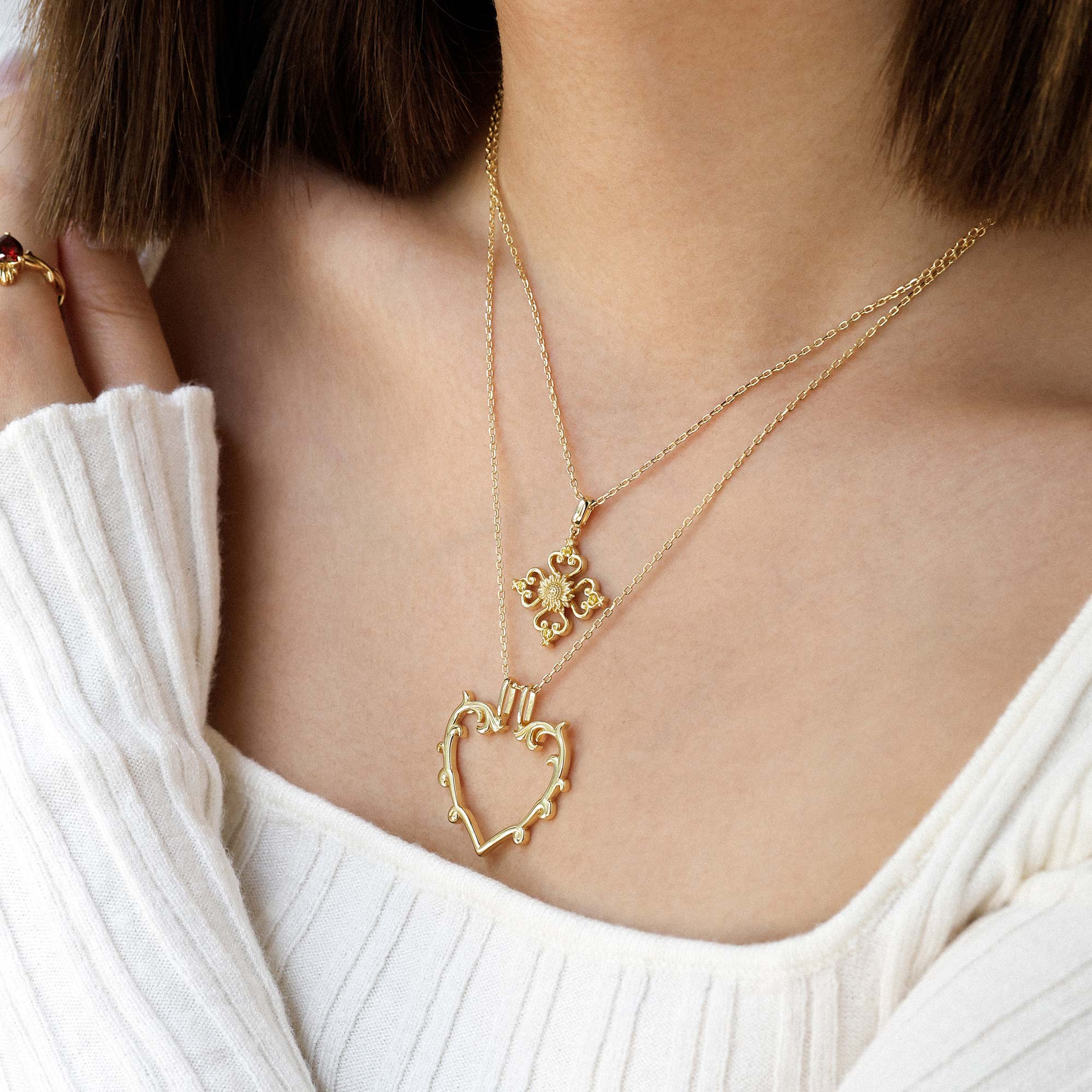 Sacred Bloom Heart of Love Necklace