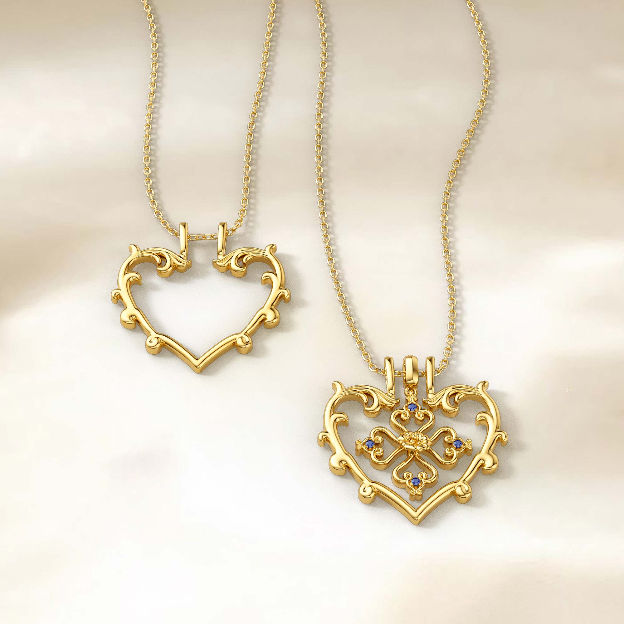 Sacred Bloom Heart of Love Necklace