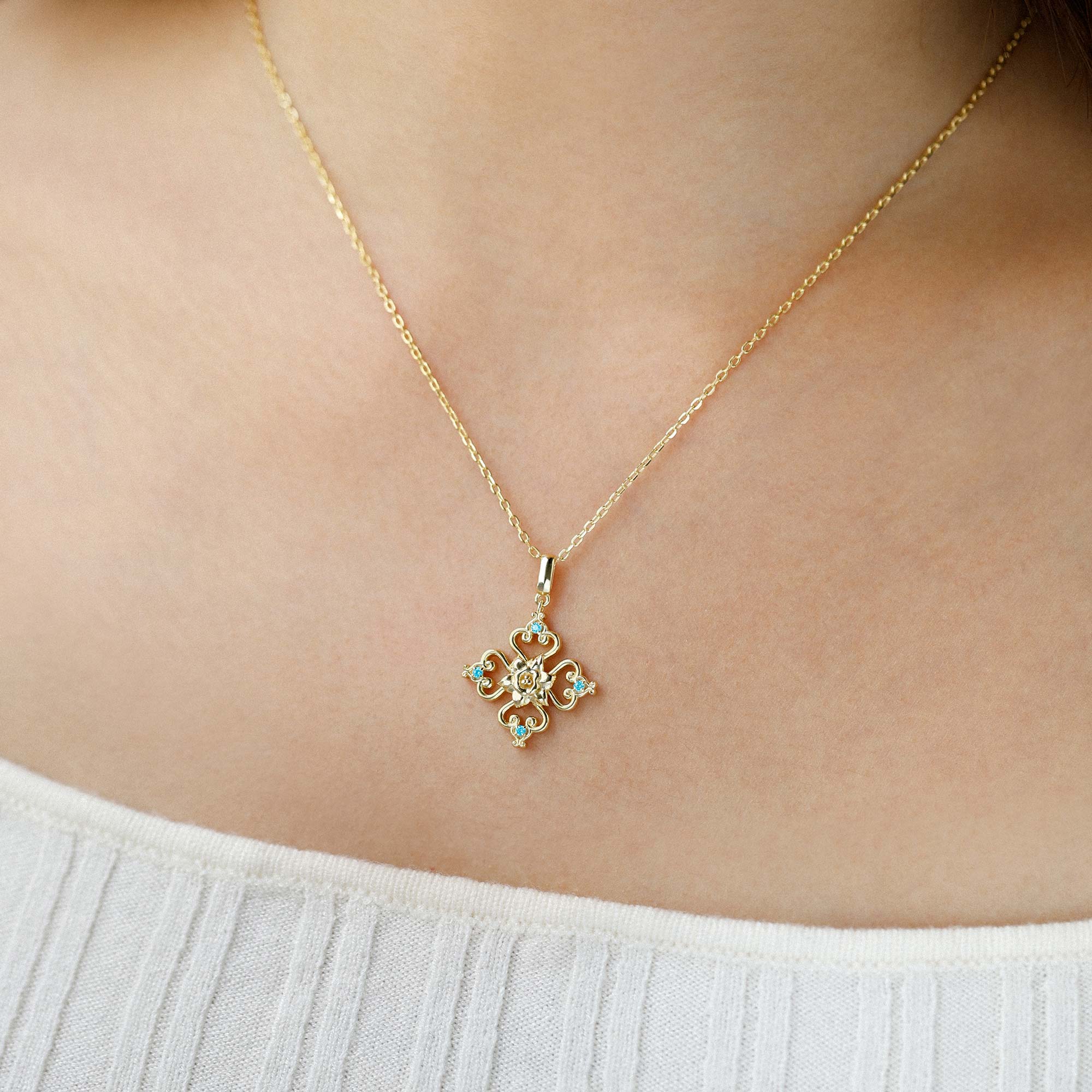 Sacred Bloom Daffodil Love Birth Flower Necklace