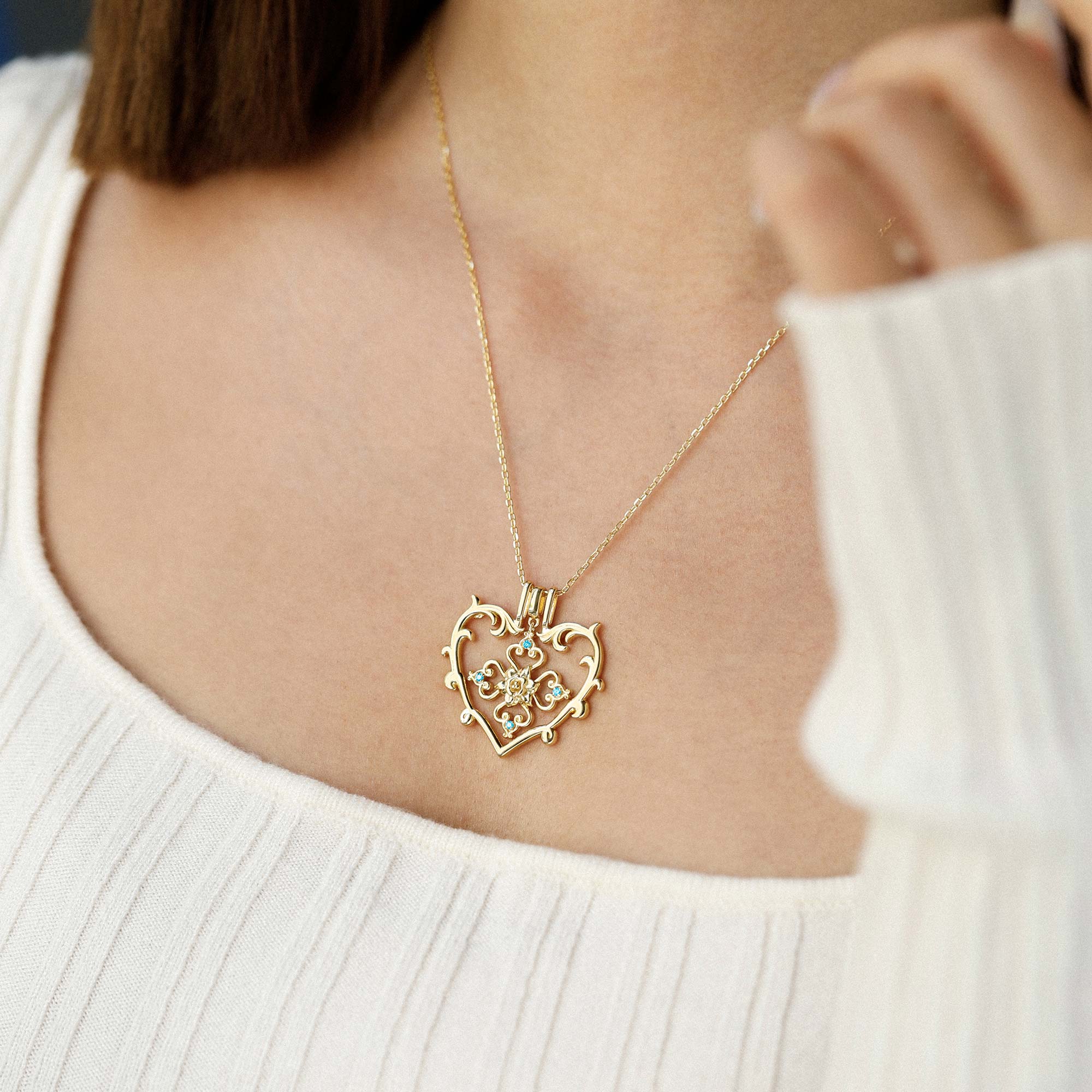 Sacred Bloom Heart of Love Necklace