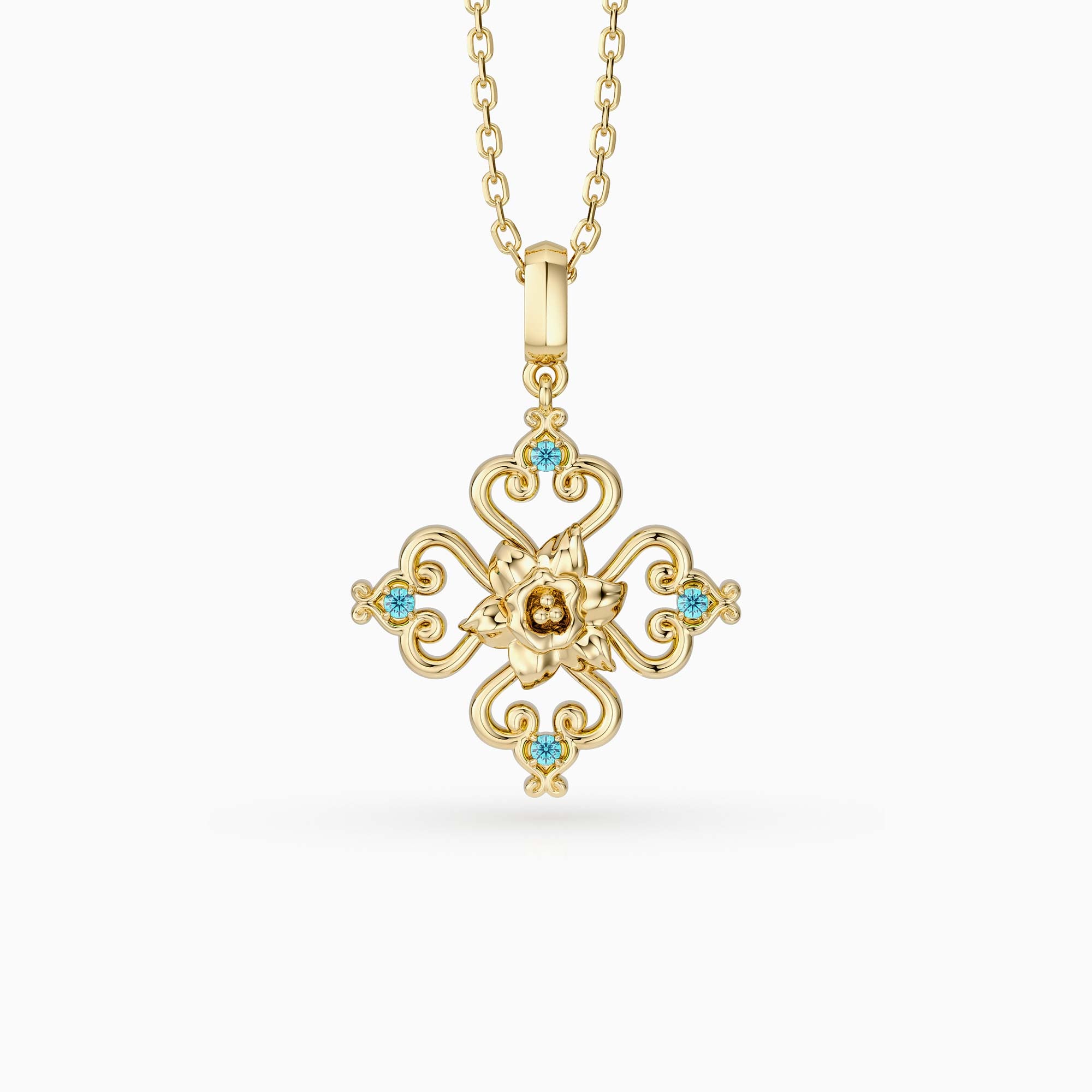 Sacred Bloom Daffodil Love Birth Flower Necklace