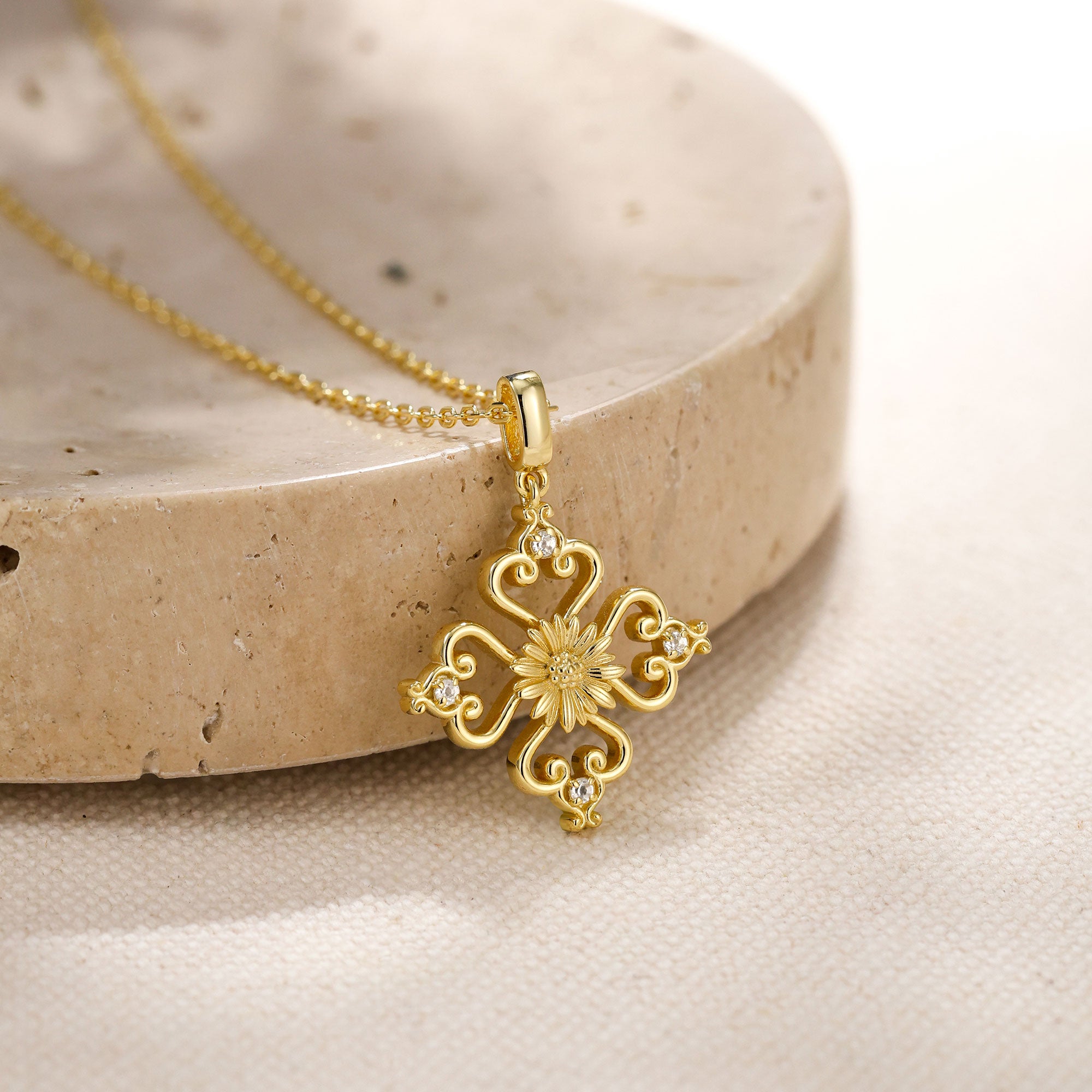 Sacred Bloom Daisy Love Birth Flower Necklace