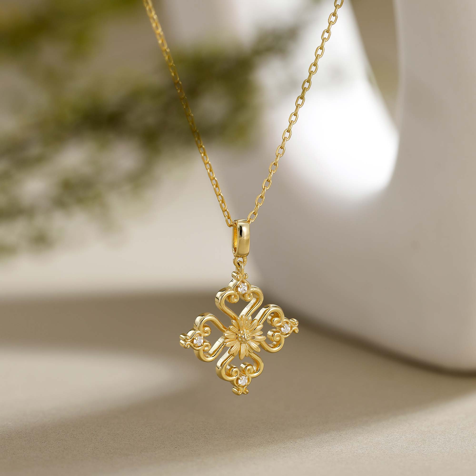 Sacred Bloom Daisy Love Birth Flower Necklace