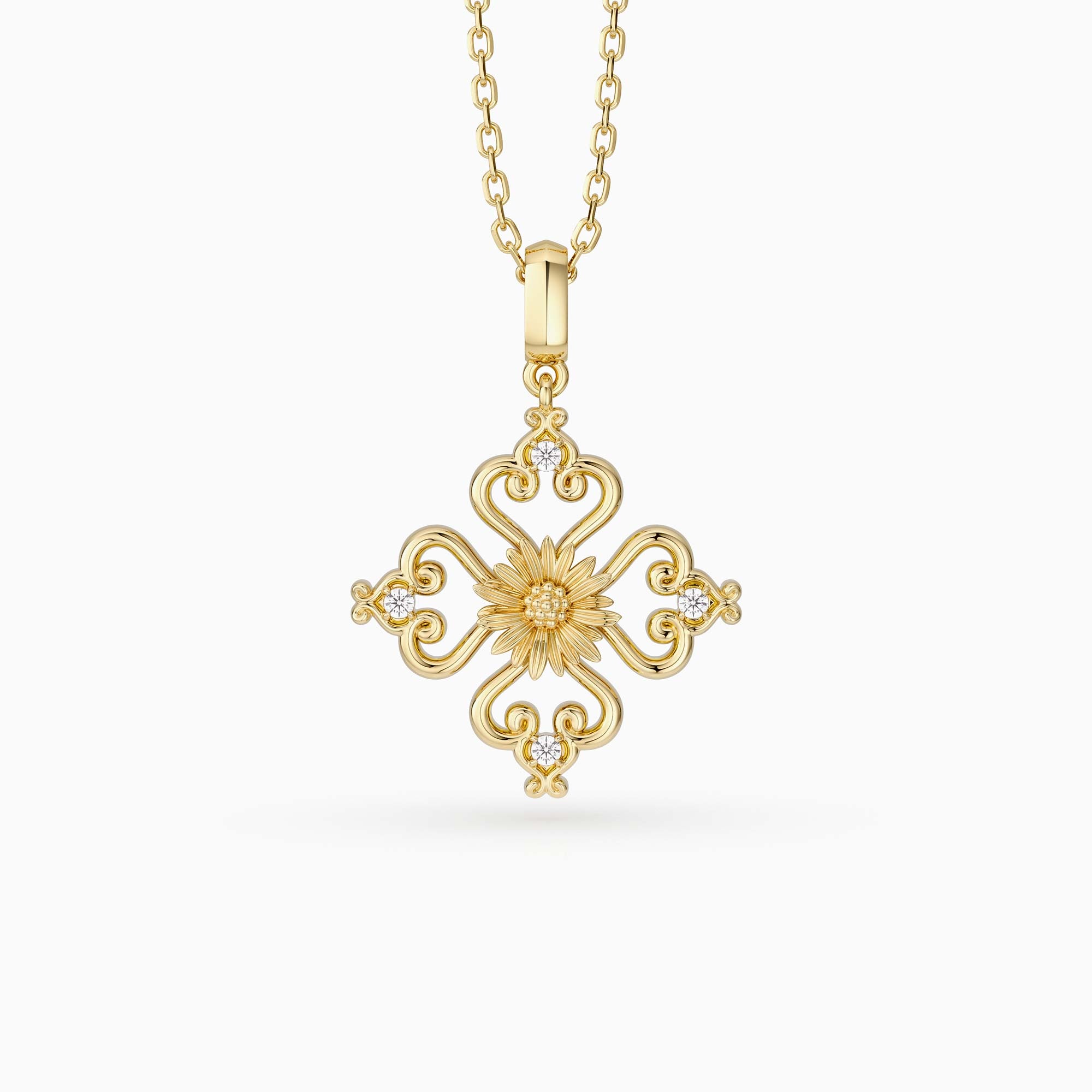 Sacred Bloom Daisy Love Birth Flower Necklace