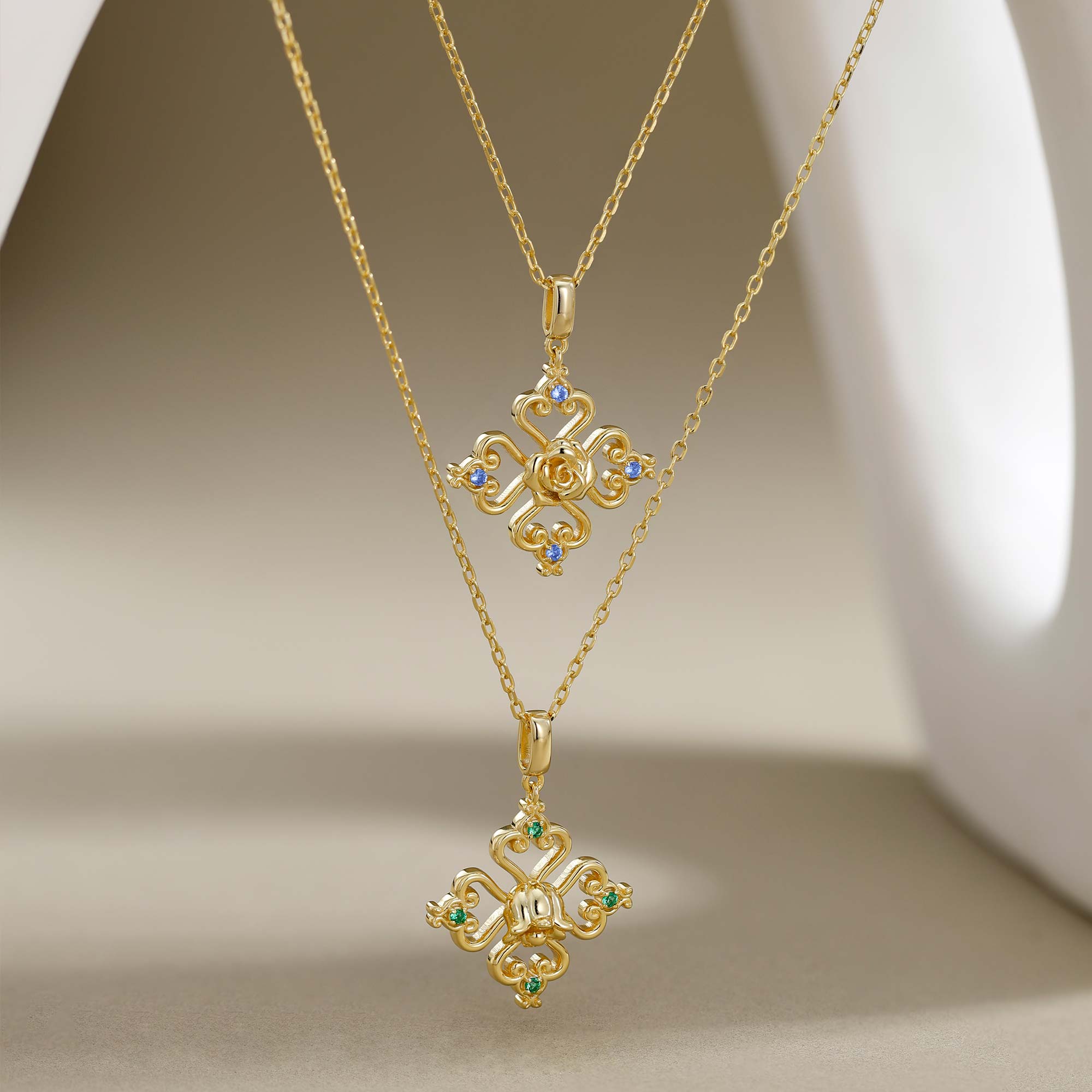 Sacred Bloom Rose Love Birth Flower Necklace