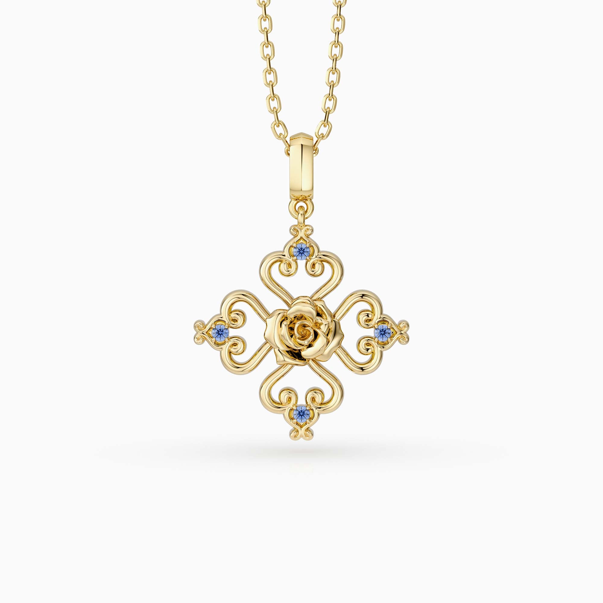 Sacred Bloom Rose Love Birth Flower Necklace