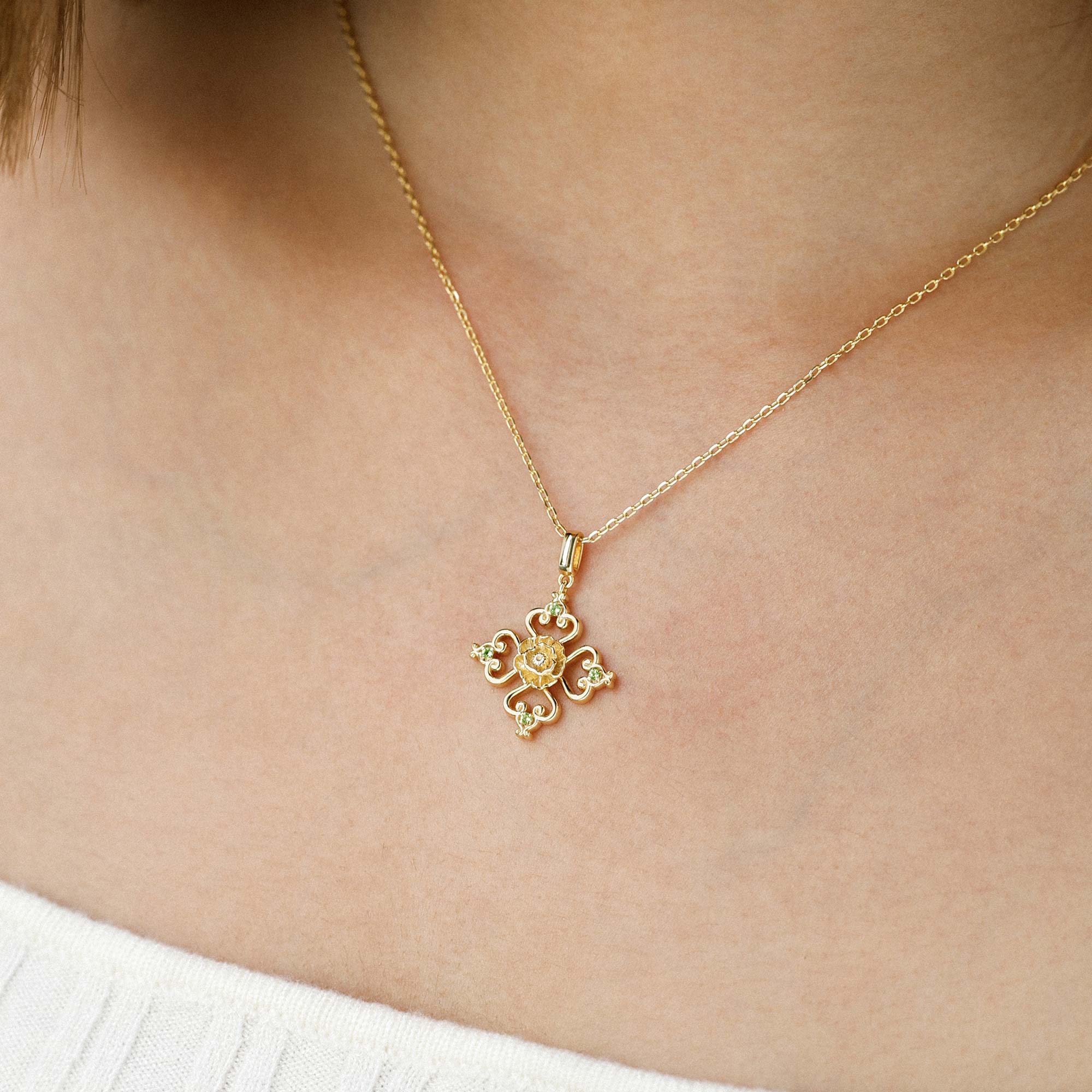 Sacred Bloom Poppy Love Birth Flower Necklace