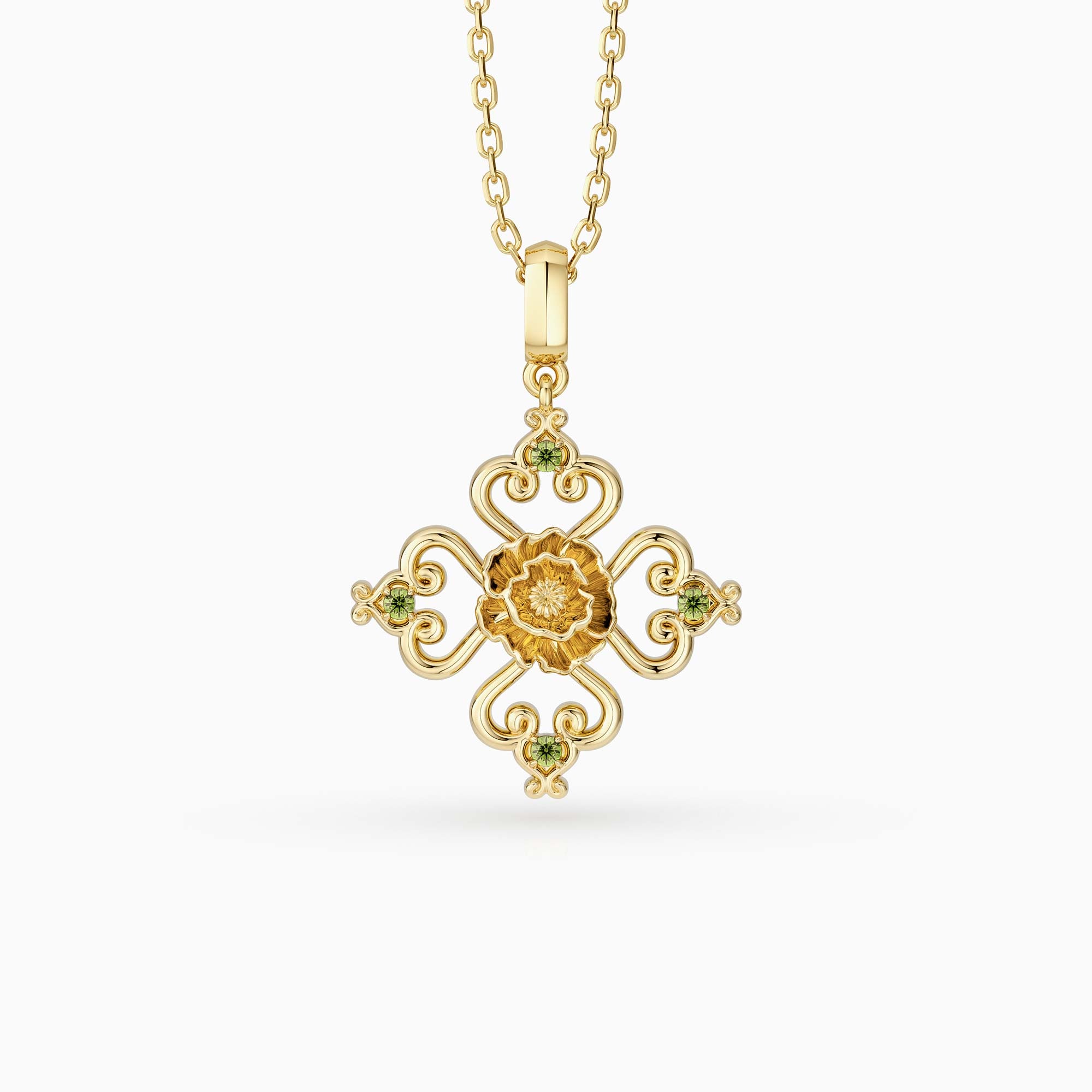 Sacred Bloom Poppy Love Birth Flower Necklace