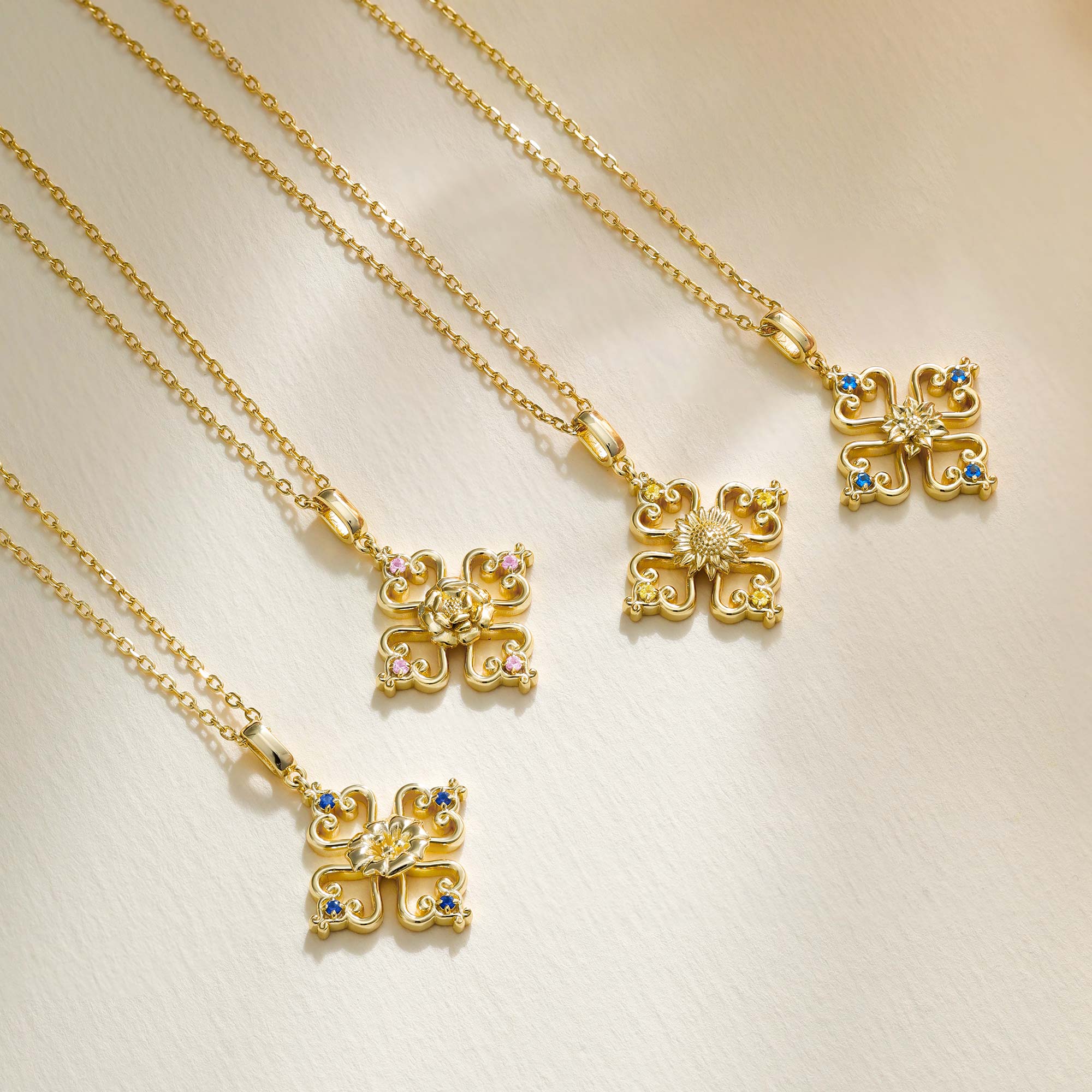 Sacred Bloom Marigold Love Birth Flower Necklace
