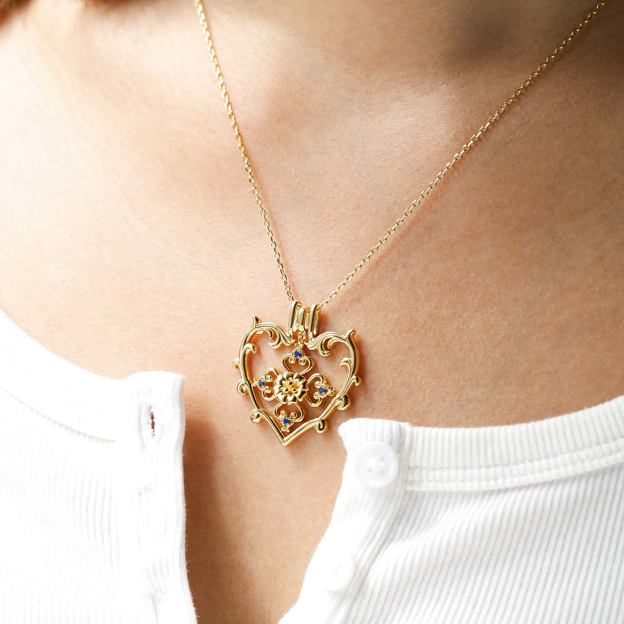 Sacred Bloom Aster Love Birth Flower Necklace
