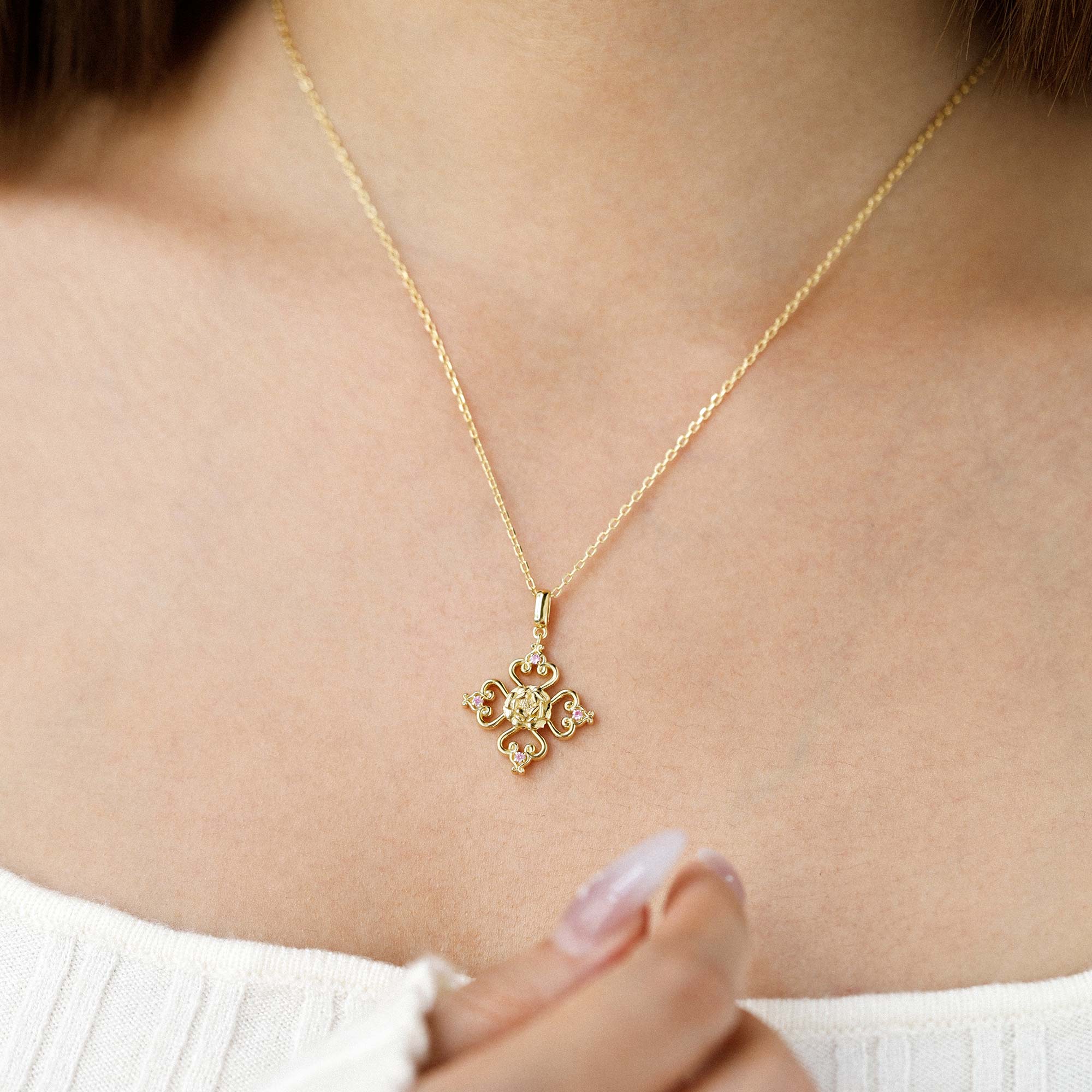 Sacred Bloom Marigold Love Birth Flower Necklace