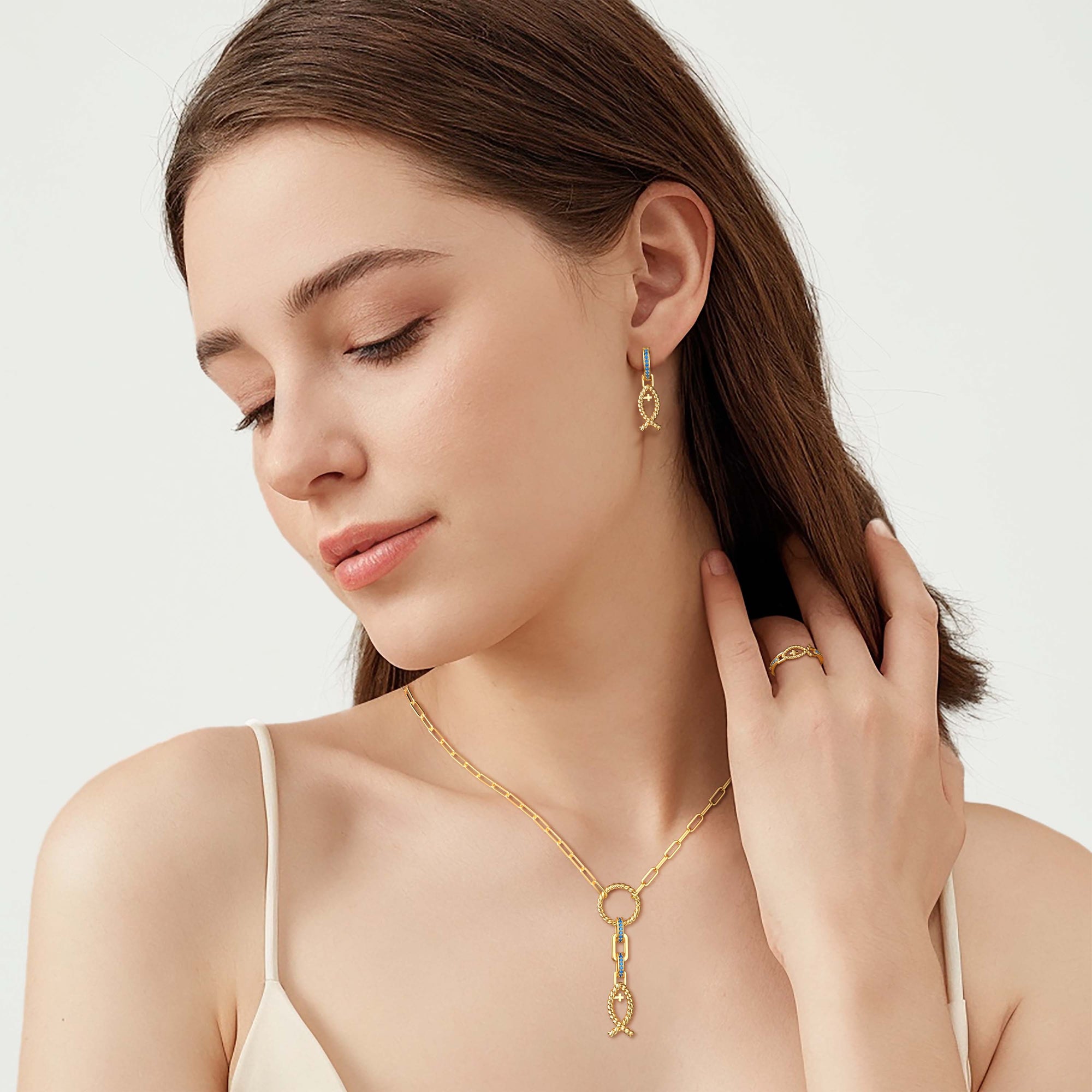 Cord Ichthys Earrings - vanimy