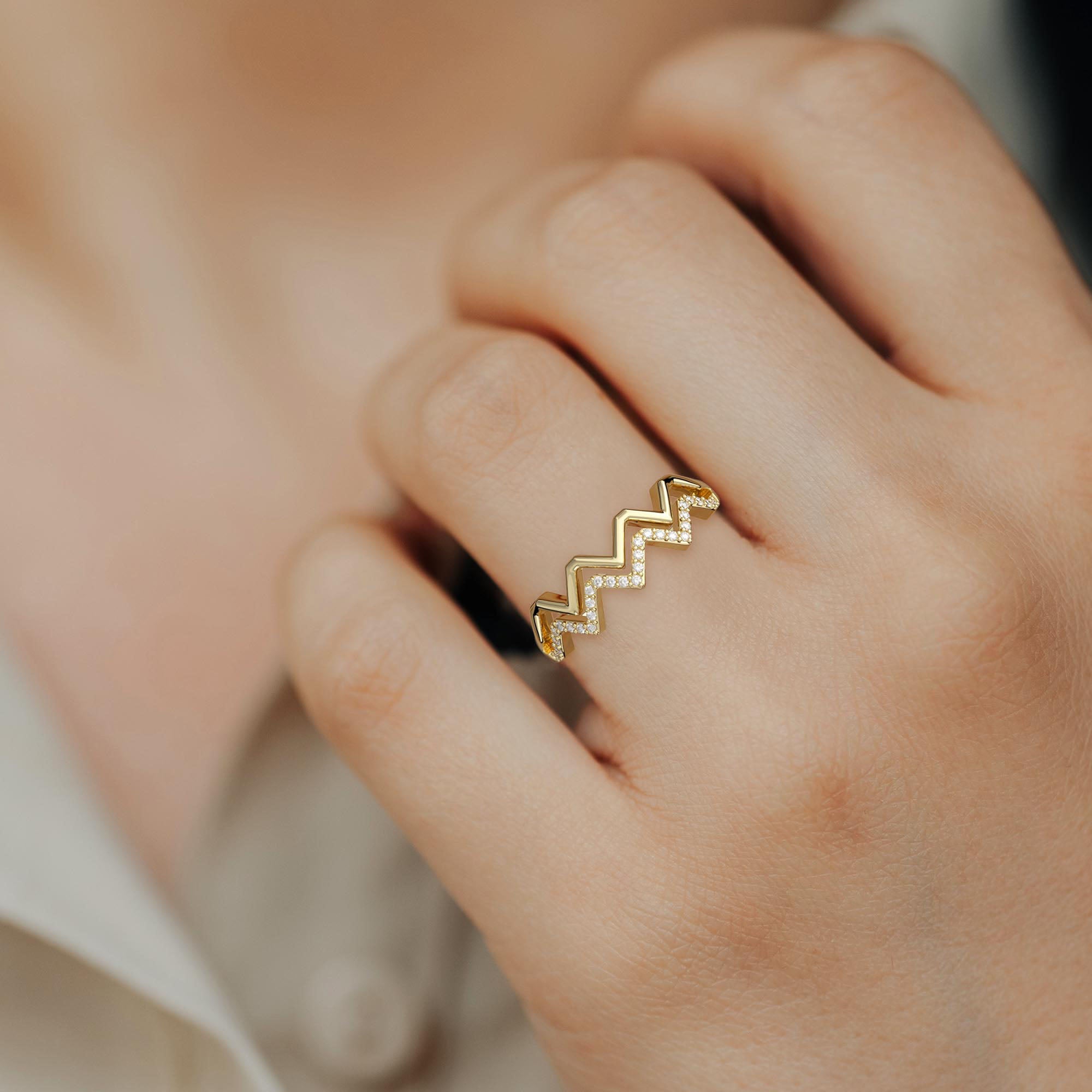 Highs And Lows Wave Ring - vanimy