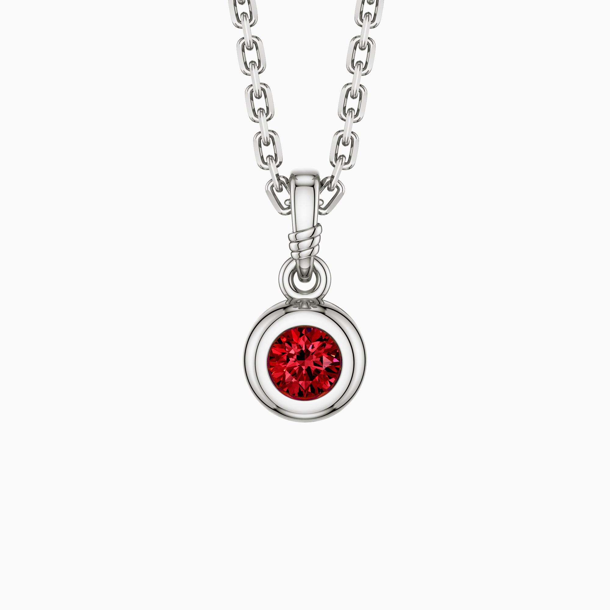 Bubble Knot January Birthstone Charm Pendant