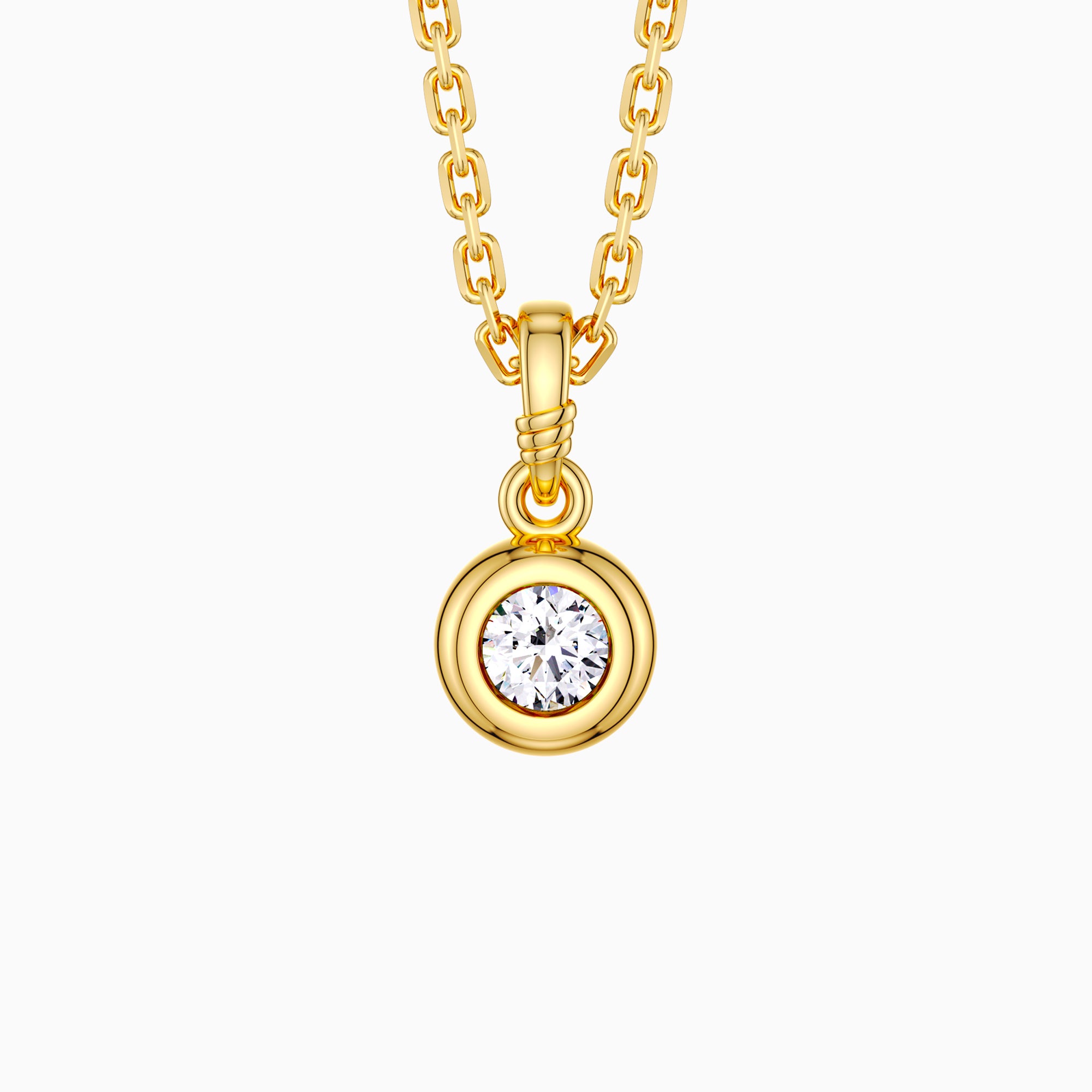 Bubble Knot April Birthstone Charm Pendant